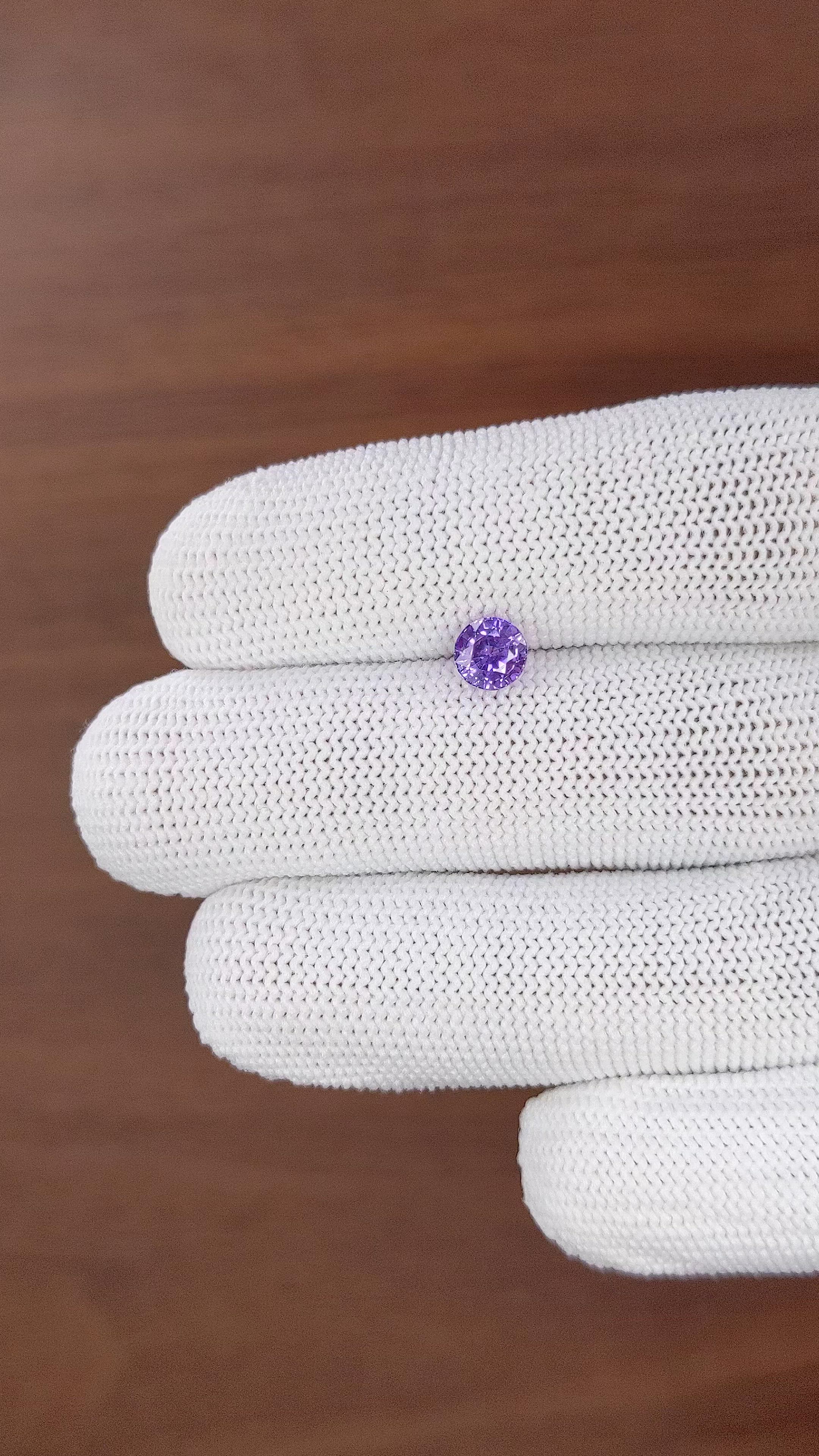 0.96 Ct. Purple Sapphire from Tanzania Size Video