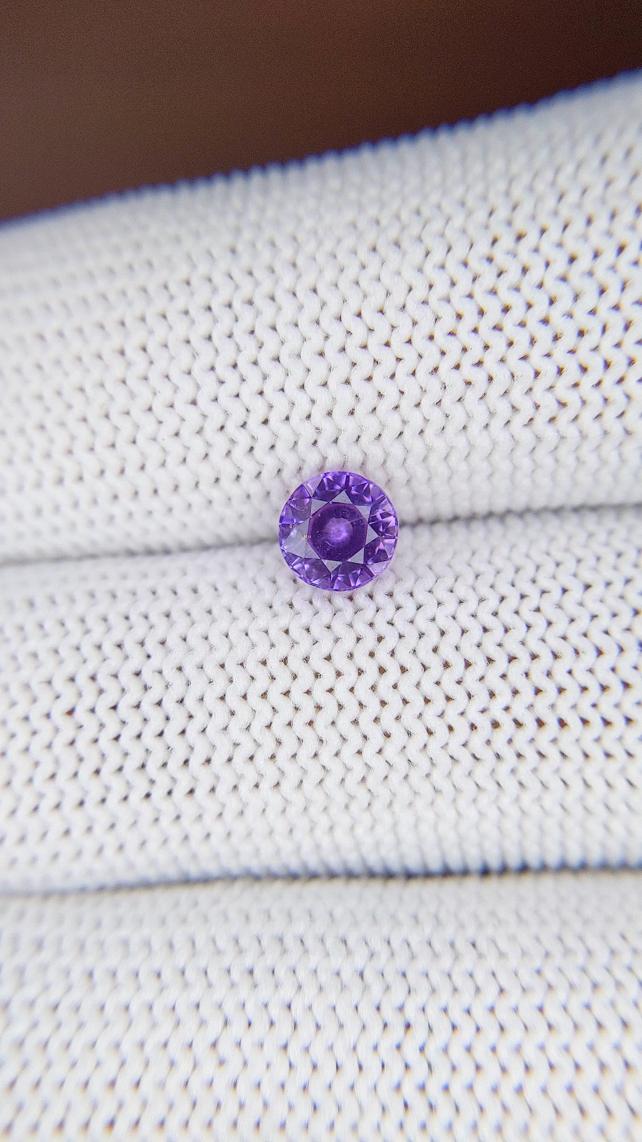 0.96 Ct. Purple Sapphire from Tanzania Size Video