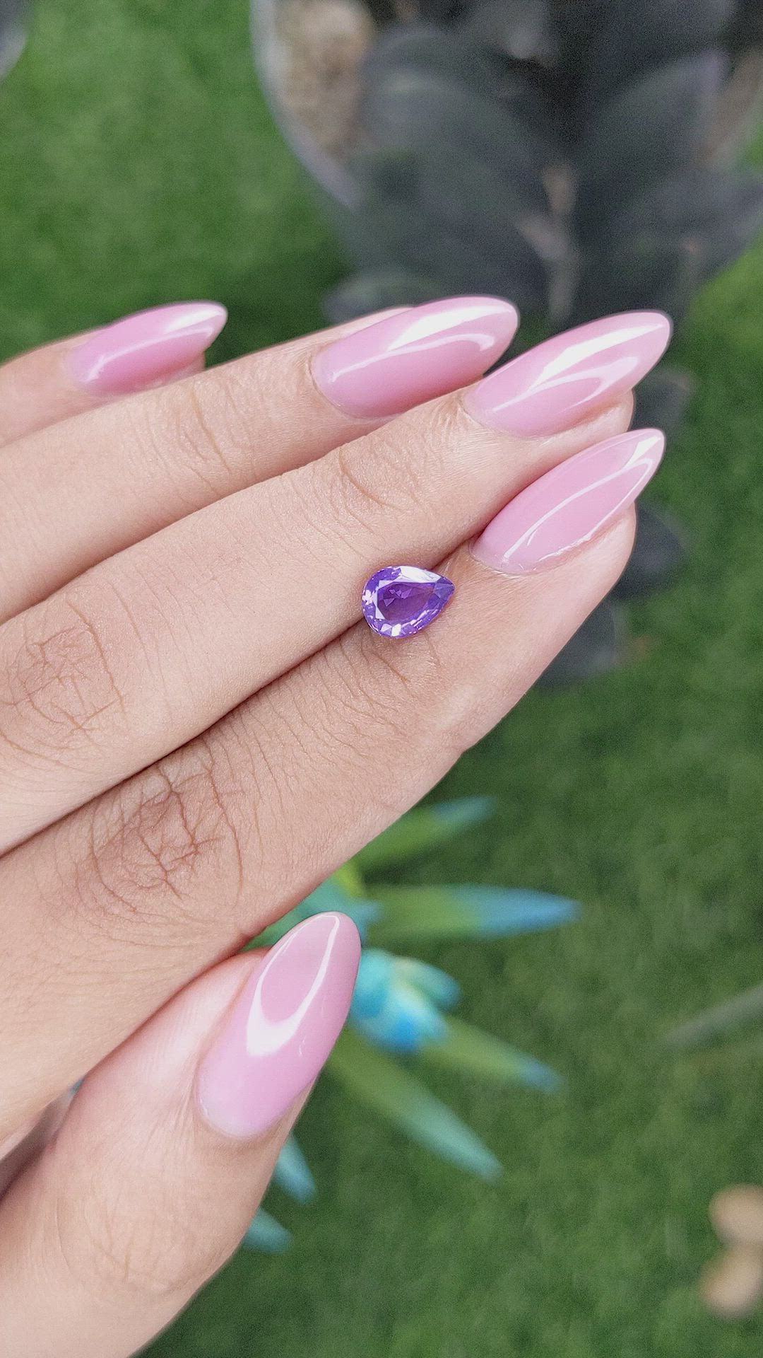 1.02 Ct. Purple Sapphire from Tanzania Size Video