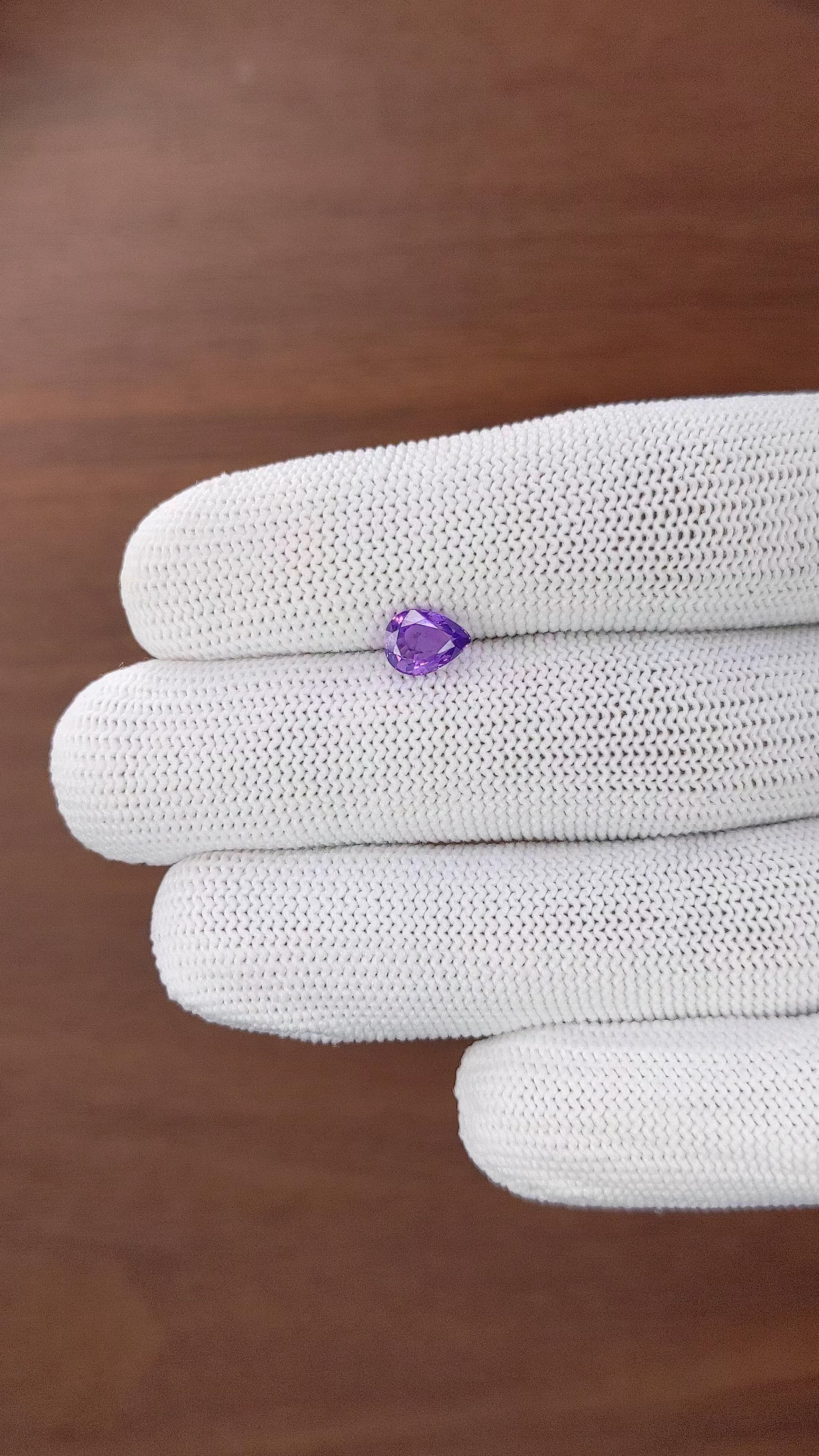 1.02 Ct. Purple Sapphire from Tanzania Size Video