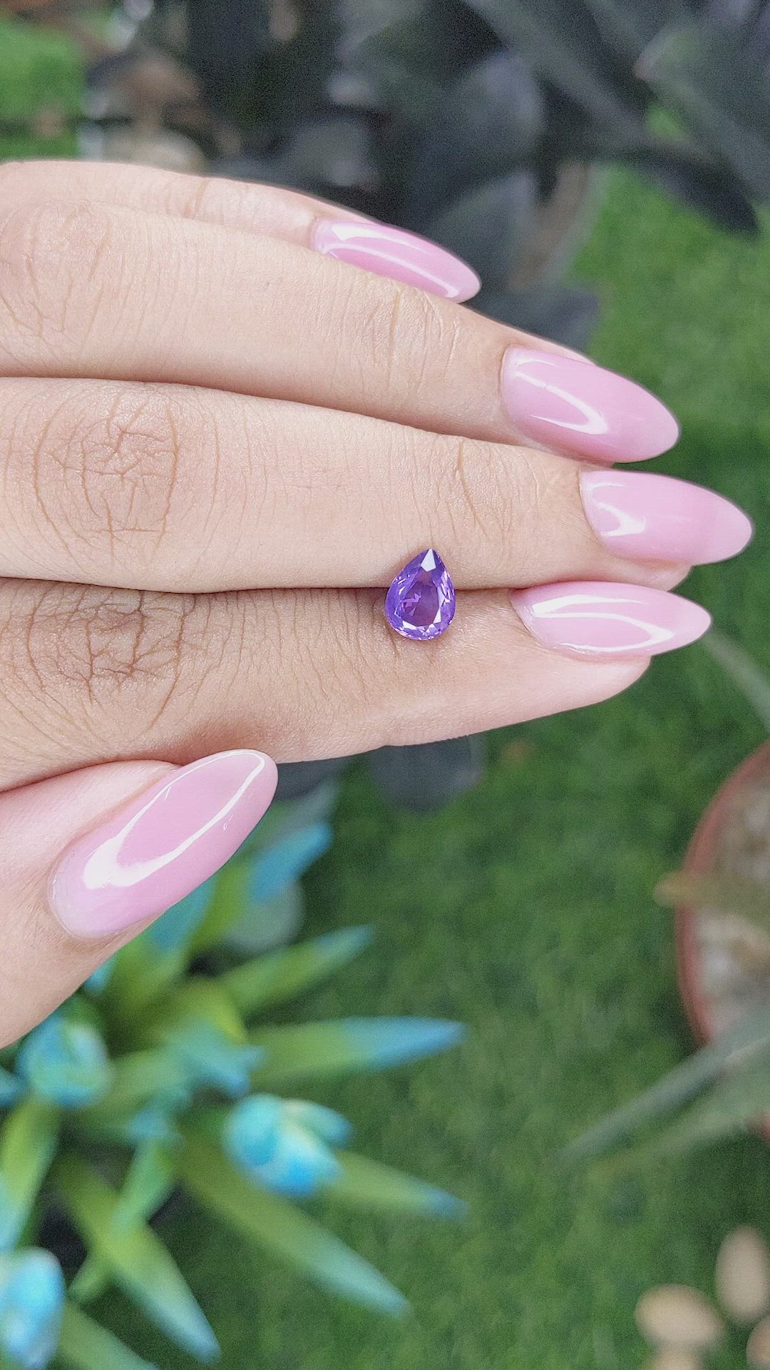 1.02 Ct. Purple Sapphire from Tanzania Size Video