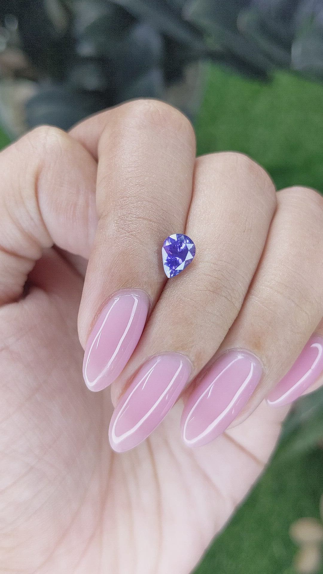 1.07 Ct. Bluish Purple Sapphire from Tanzania Size Video