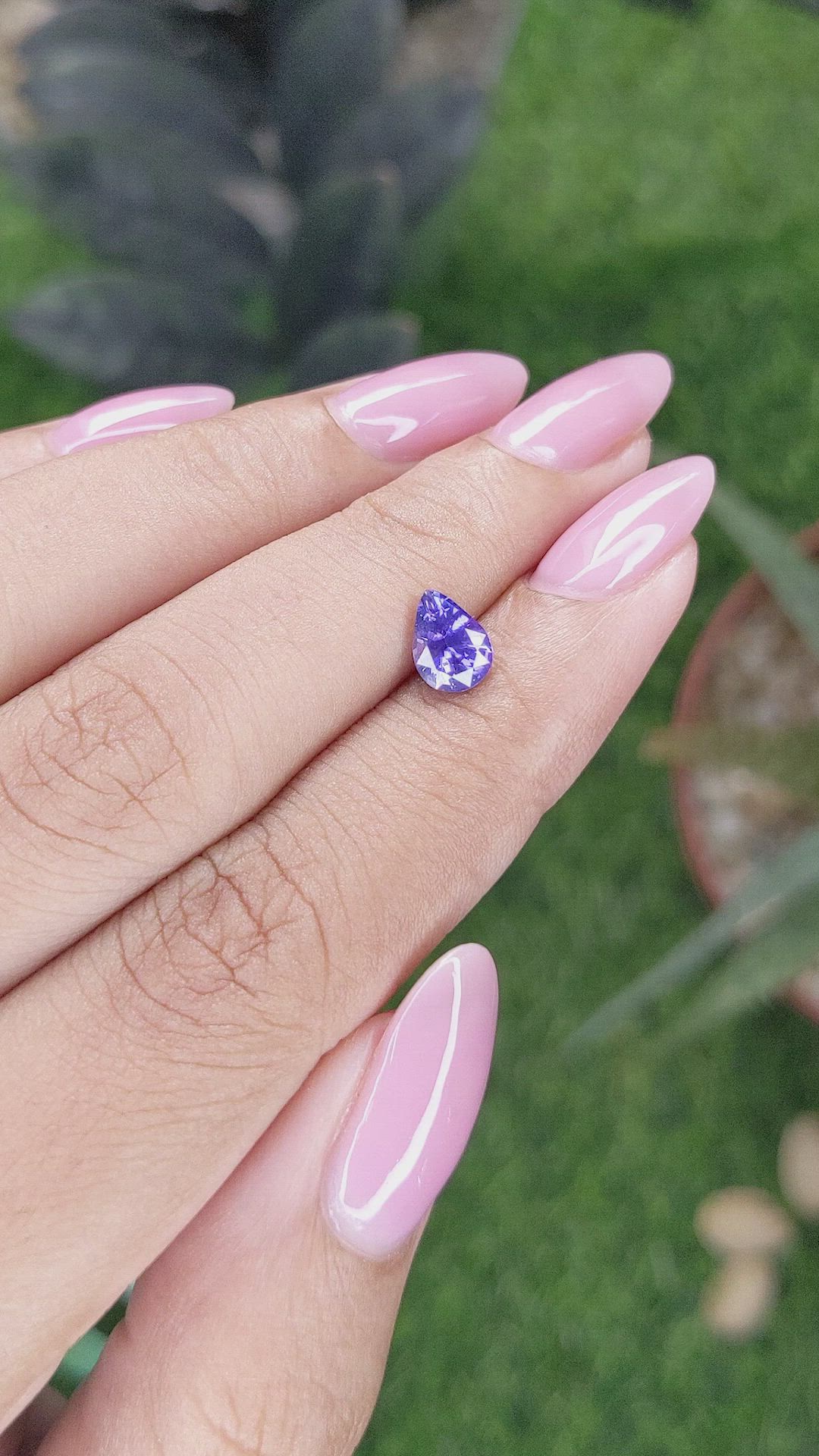 1.07 Ct. Bluish Purple Sapphire from Tanzania Size Video