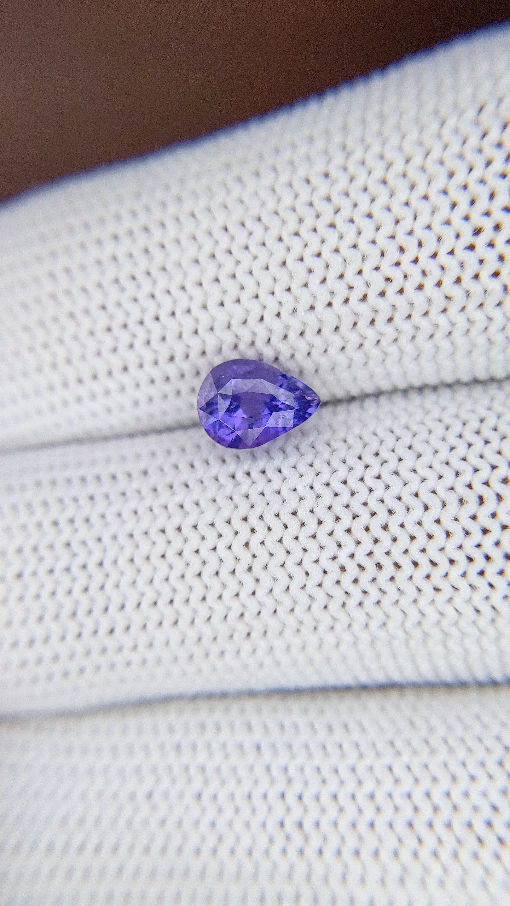 1.07 Ct. Bluish Purple Sapphire from Tanzania Size Video