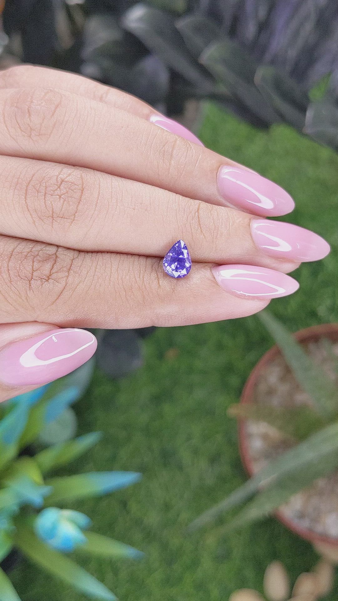 1.07 Ct. Bluish Purple Sapphire from Tanzania Size Video