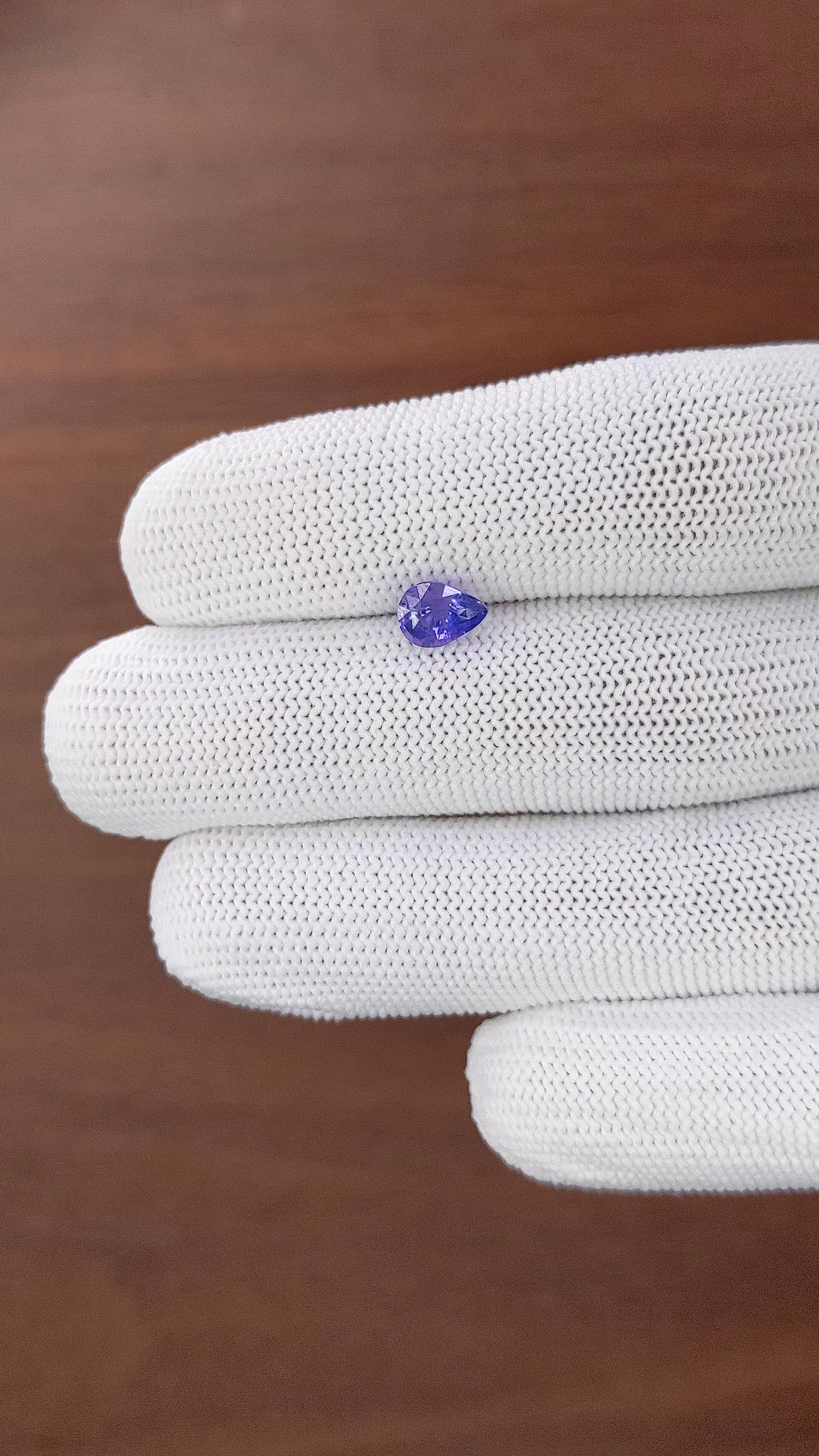 1.07 Ct. Bluish Purple Sapphire from Tanzania Size Video