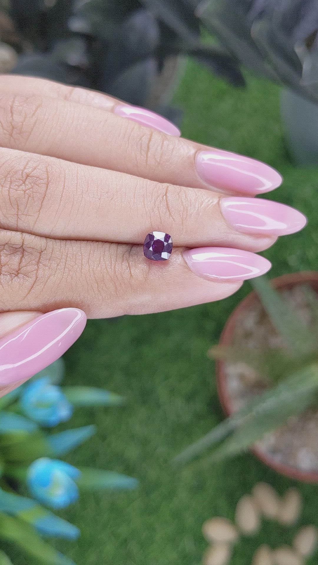 1.18 Ct. Purple Sapphire from Tanzania Size Video