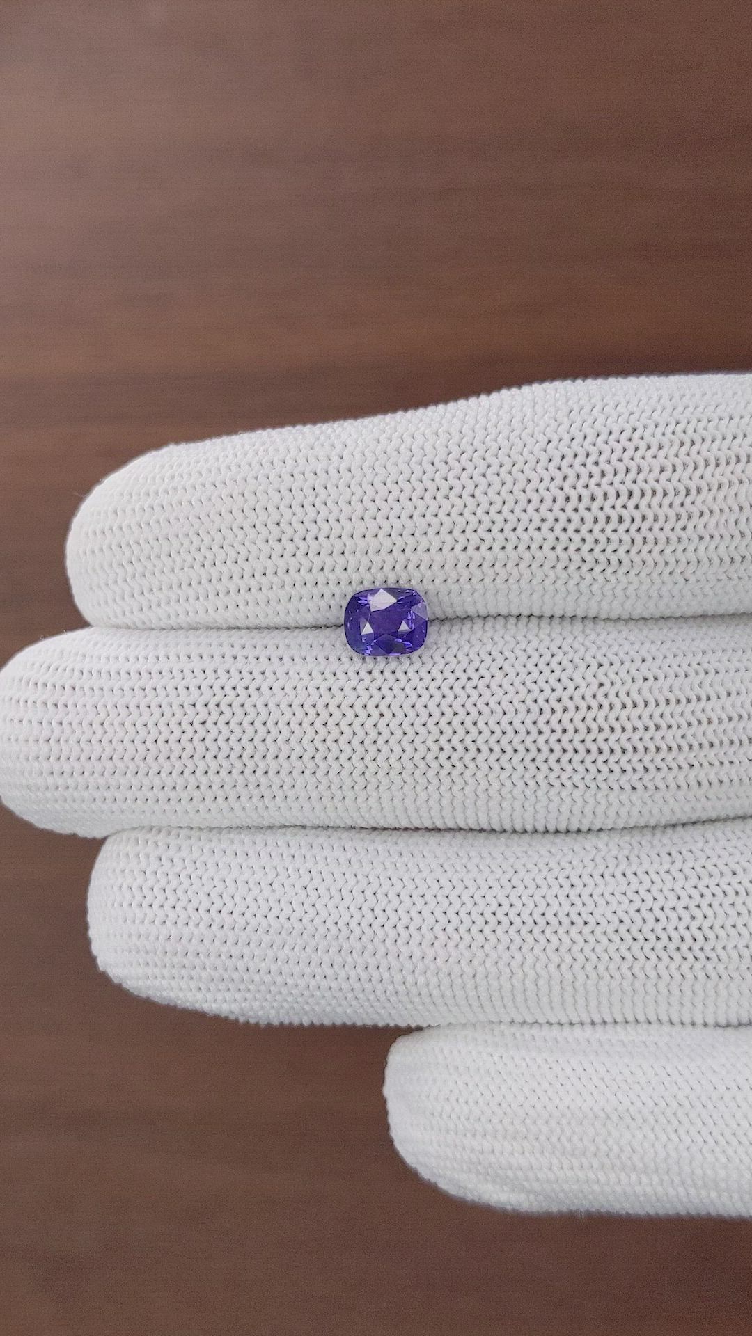1.34 Ct. Bluish Purple Sapphire from Tanzania Size Video