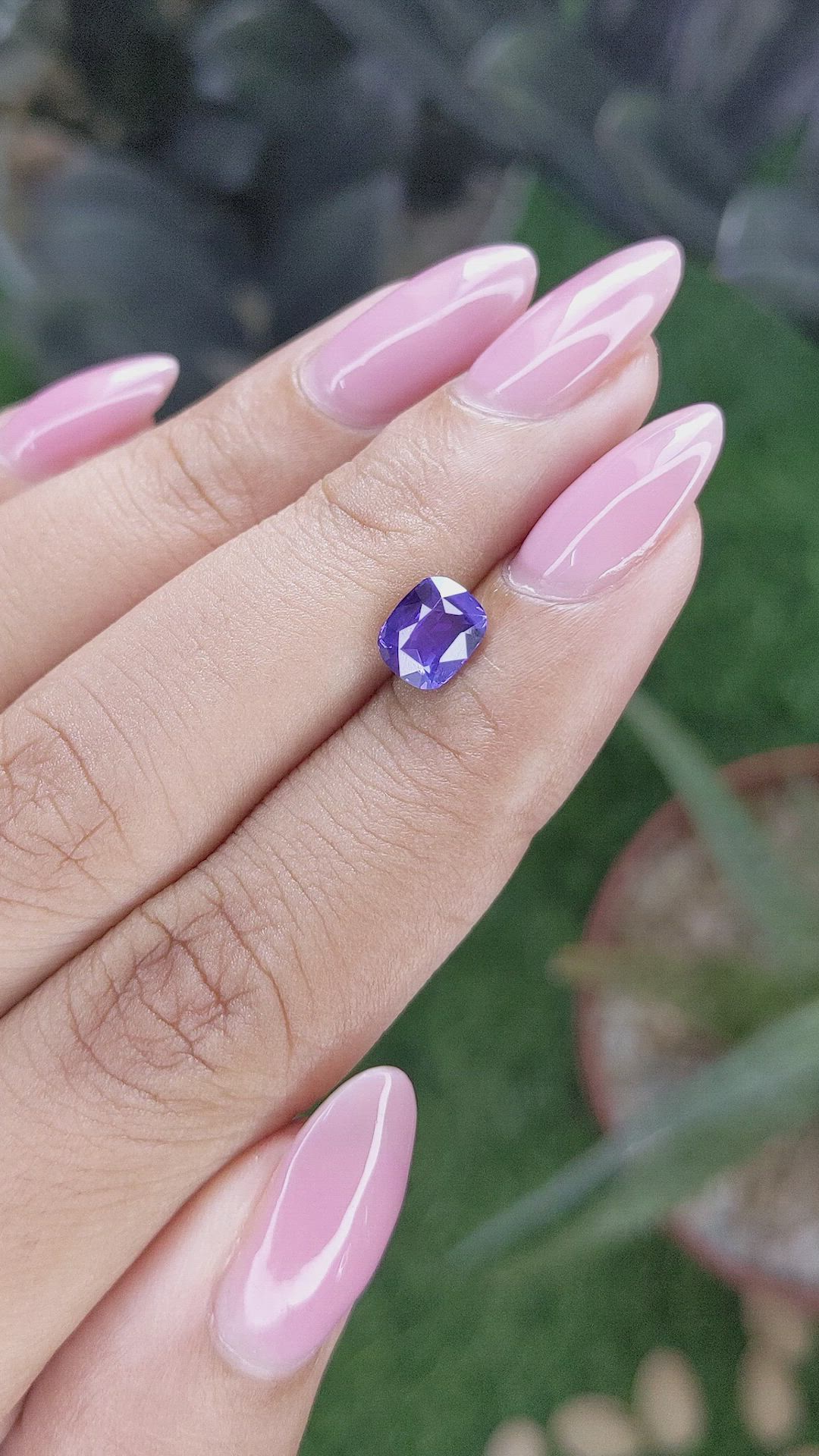 1.34 Ct. Bluish Purple Sapphire from Tanzania Size Video