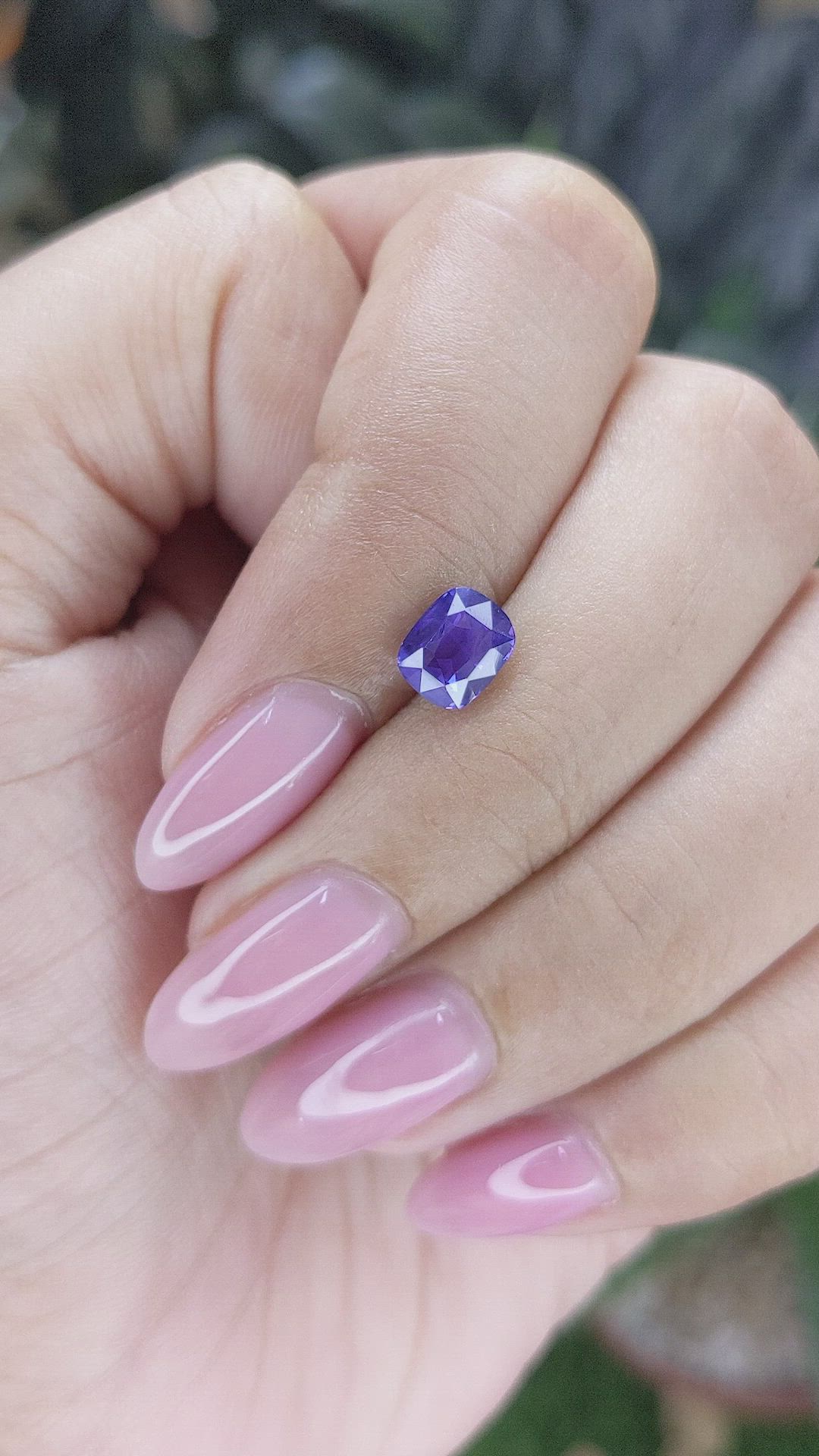 1.34 Ct. Bluish Purple Sapphire from Tanzania Size Video