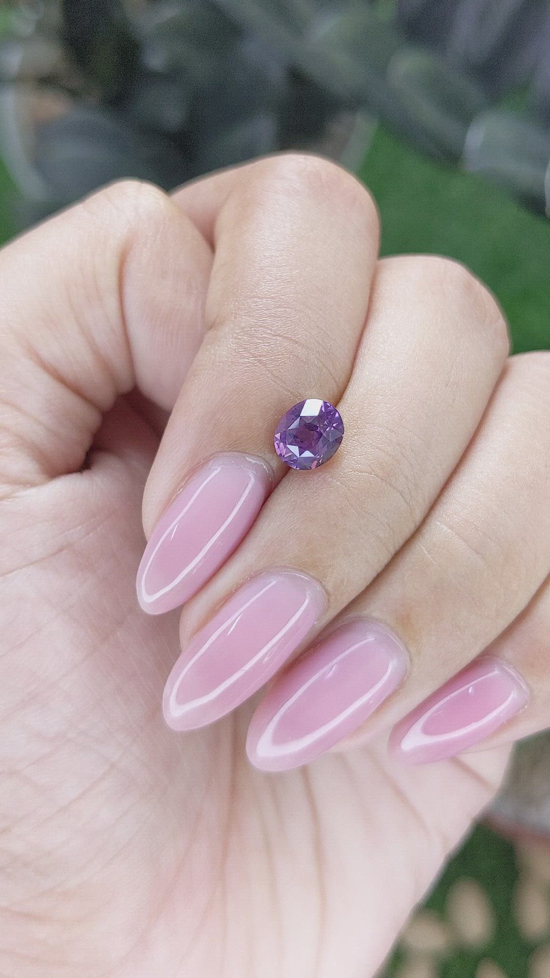 1.47 Ct. Pinkish Purple Sapphire from Tanzania Size Video