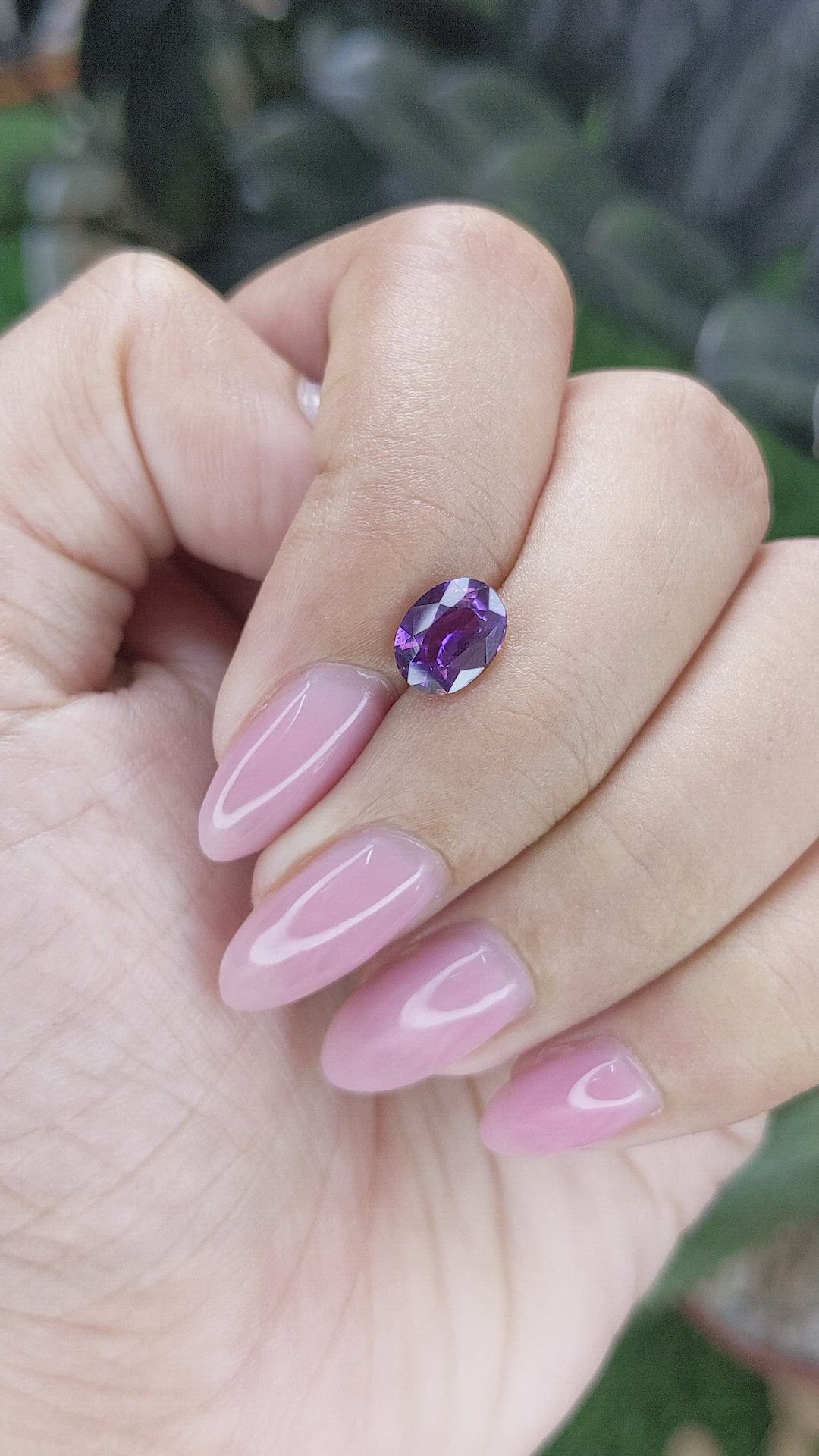 1.53 Ct. Pinkish Purple Sapphire from Tanzania Size Video