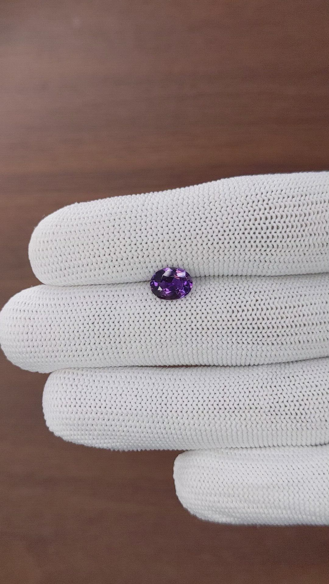 1.53 Ct. Pinkish Purple Sapphire from Tanzania Size Video