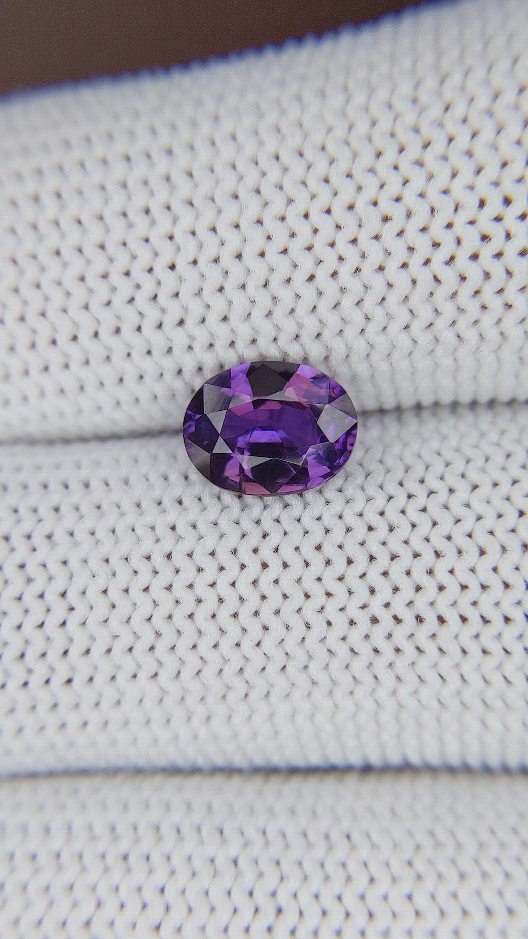 1.53 Ct. Pinkish Purple Sapphire from Tanzania Size Video