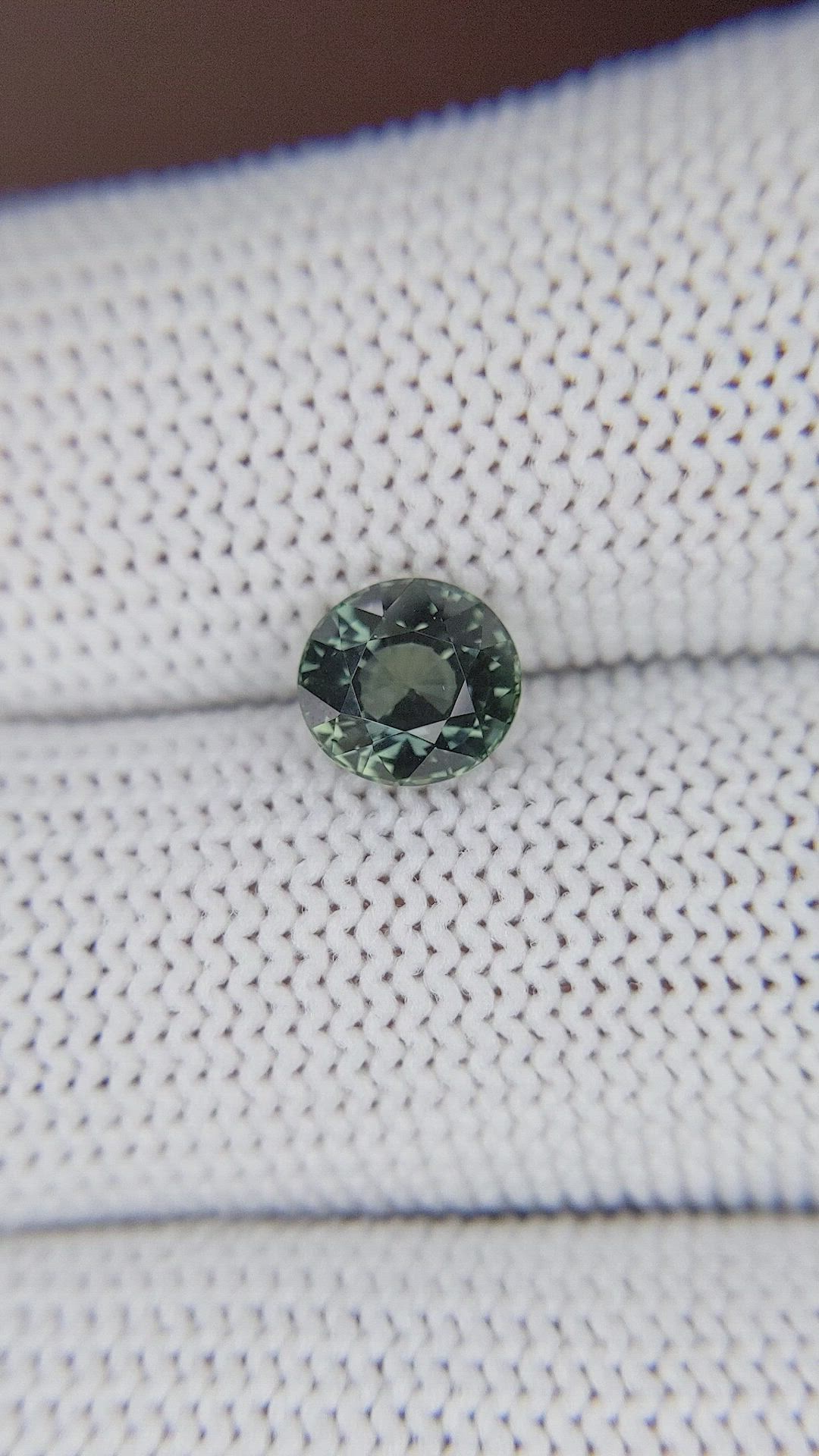 1.61 Ct. Bluish Green Sapphire from Tanzania Size Video