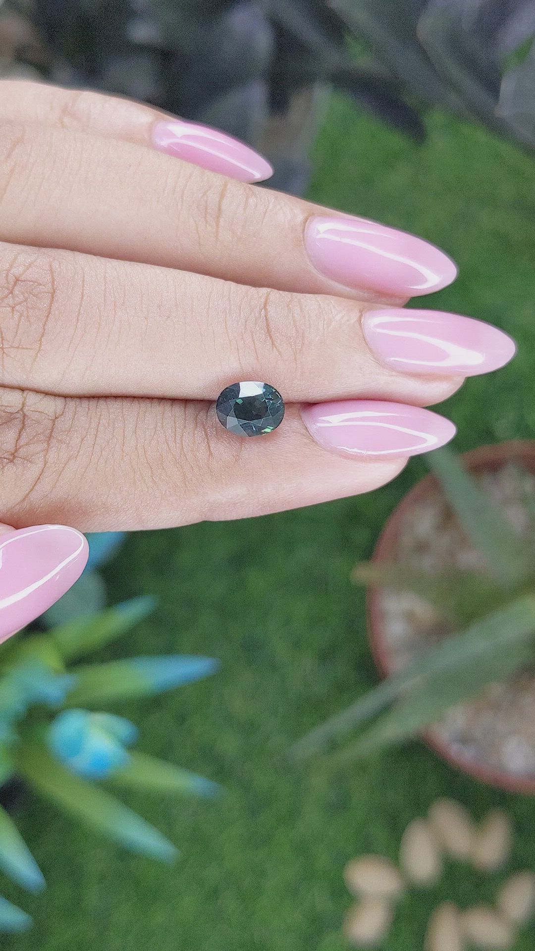 1.70 Ct. Bluish Green Sapphire from Tanzania Size Video