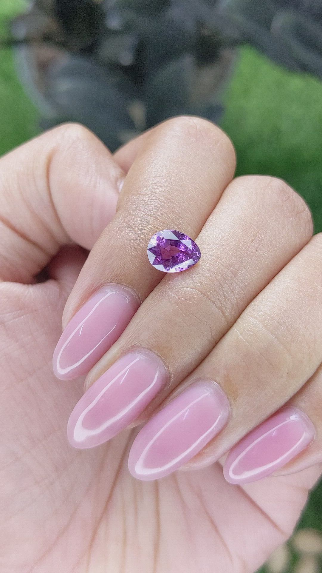 1.75 Ct. Pinkish Purple Sapphire from Tanzania Size Video