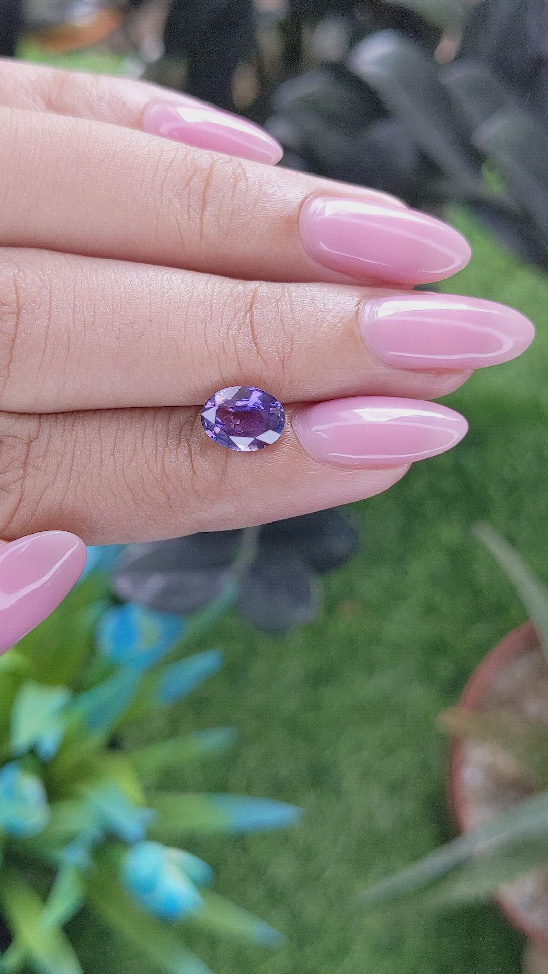 1.84 Ct. Purple Sapphire from Tanzania Size Video