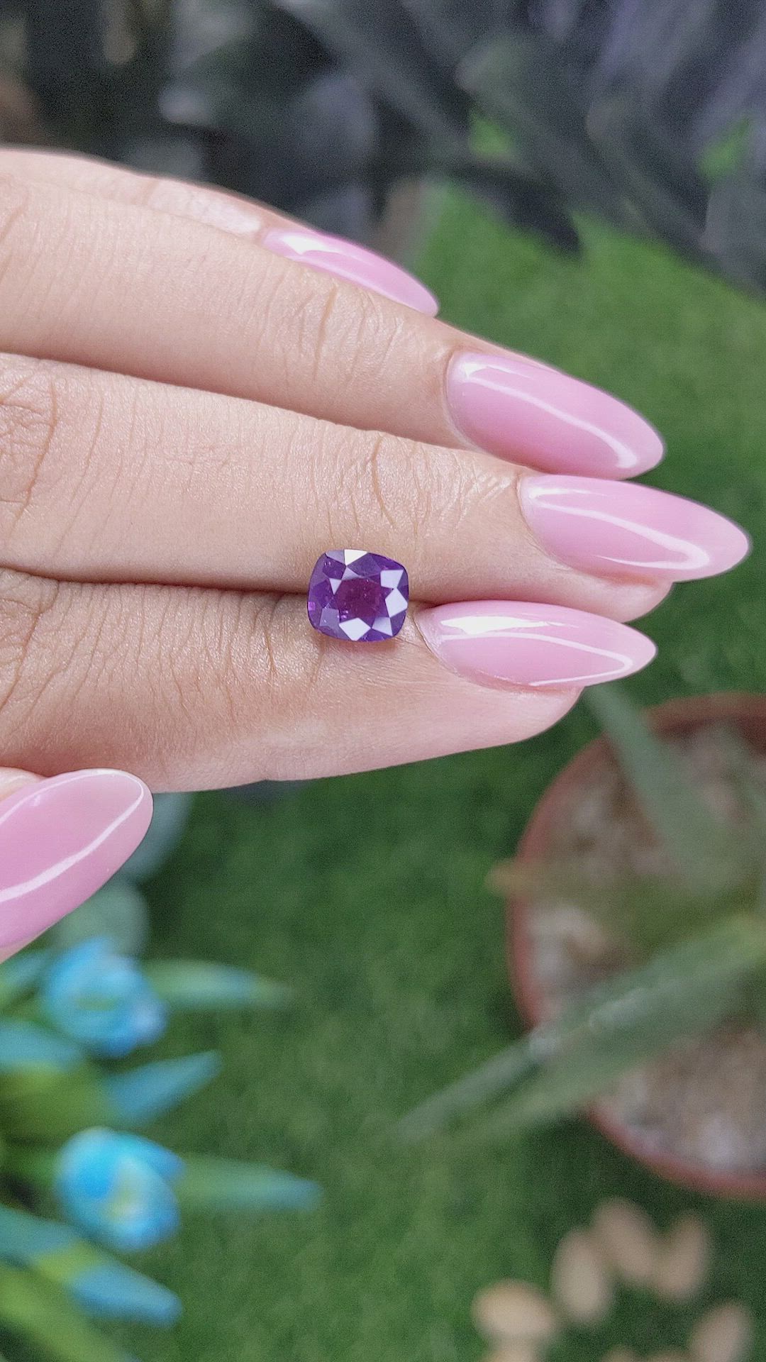 1.93 Ct. Purple Sapphire from Tanzania Size Video