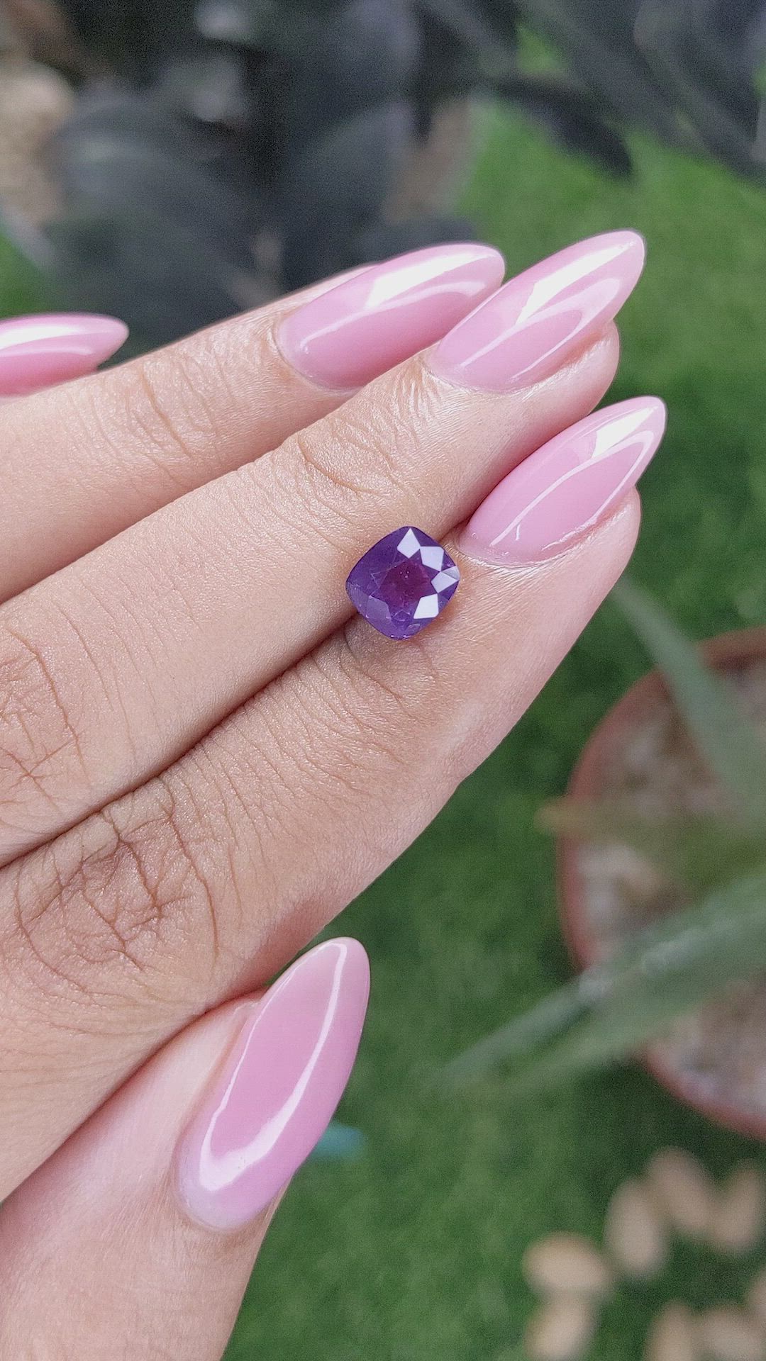 1.93 Ct. Purple Sapphire from Tanzania Size Video