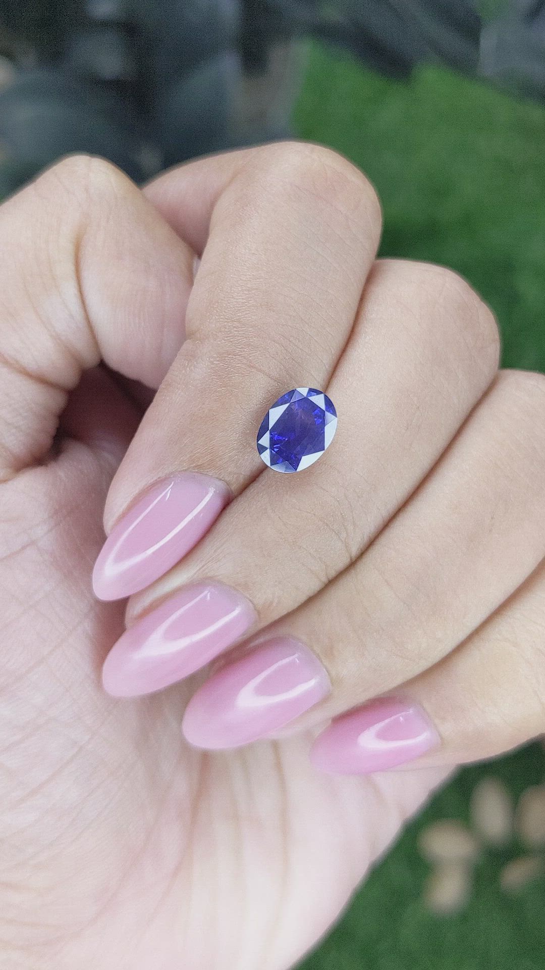 2.06 Ct. Blue Sapphire from Tanzania Size Video