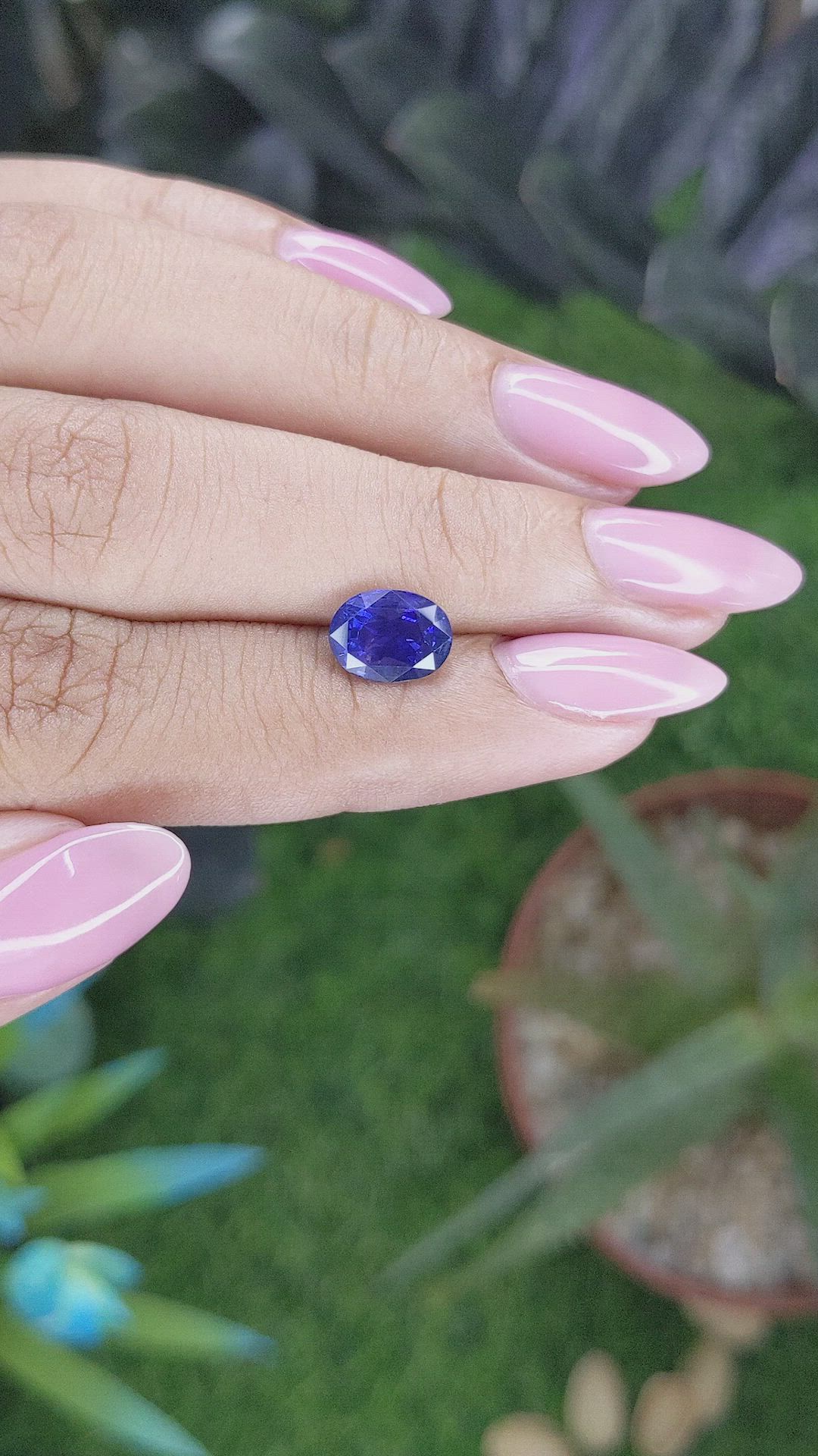 2.06 Ct. Blue Sapphire from Tanzania Size Video