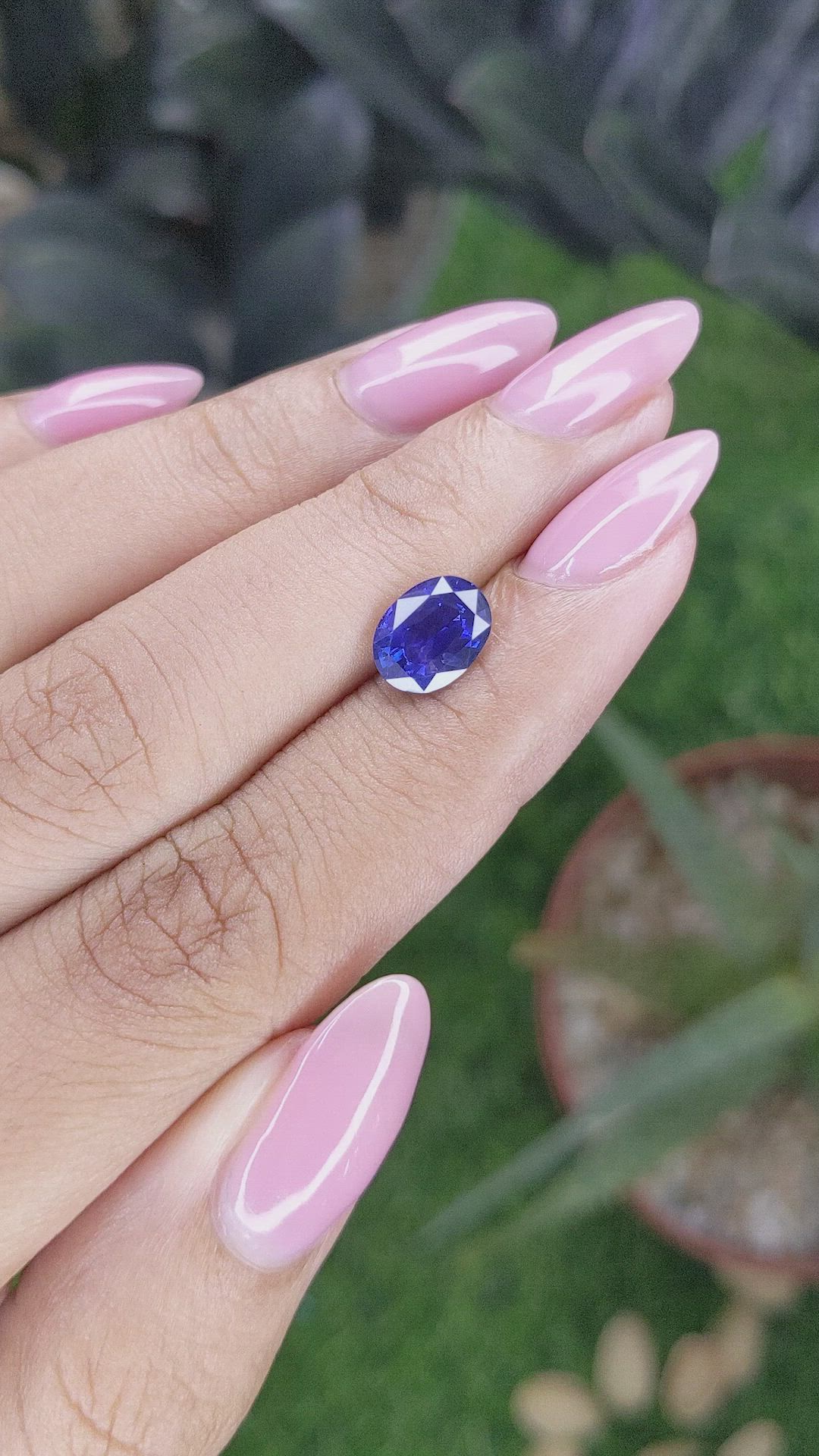 2.06 Ct. Blue Sapphire from Tanzania Size Video