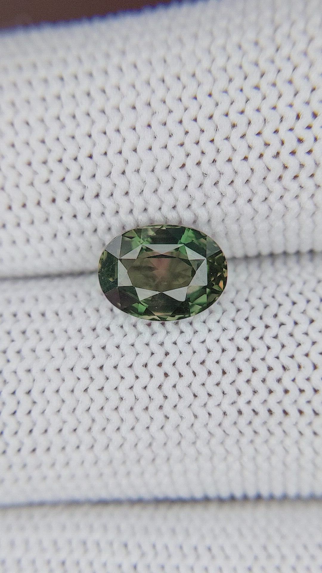 2.13 Ct. Green Sapphire from Tanzania Size Video