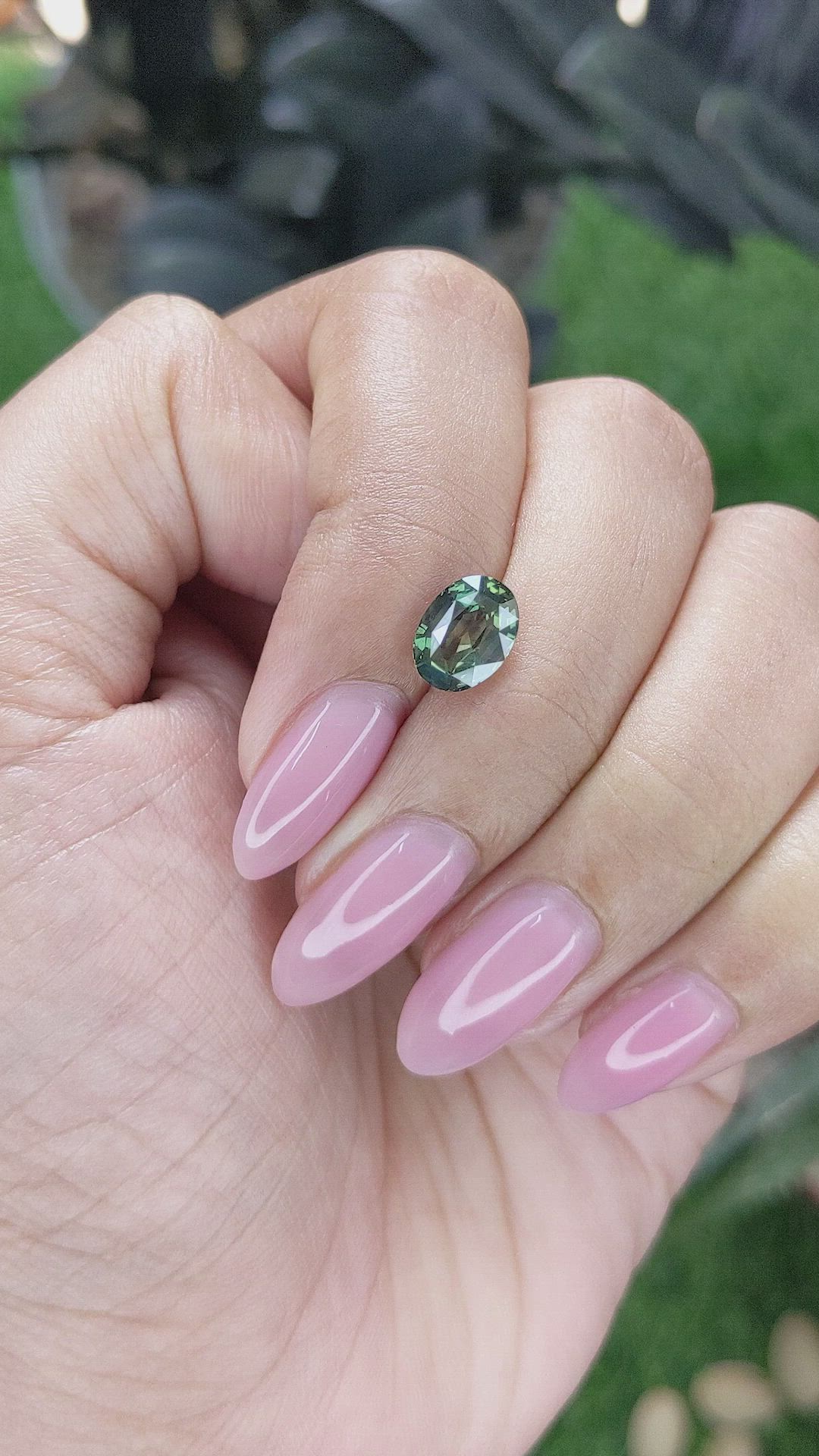 2.13 Ct. Green Sapphire from Tanzania Size Video