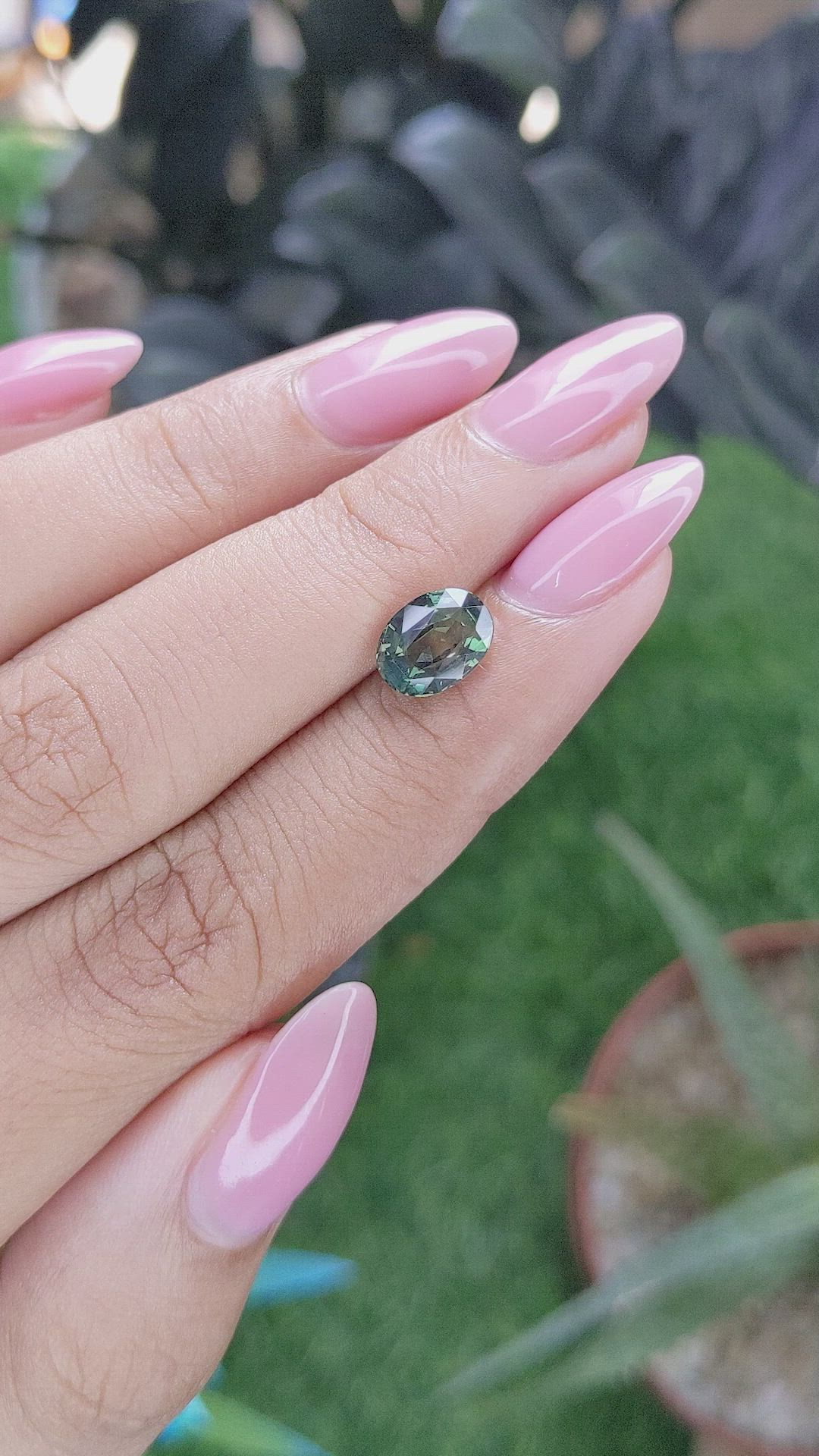 2.13 Ct. Green Sapphire from Tanzania Size Video