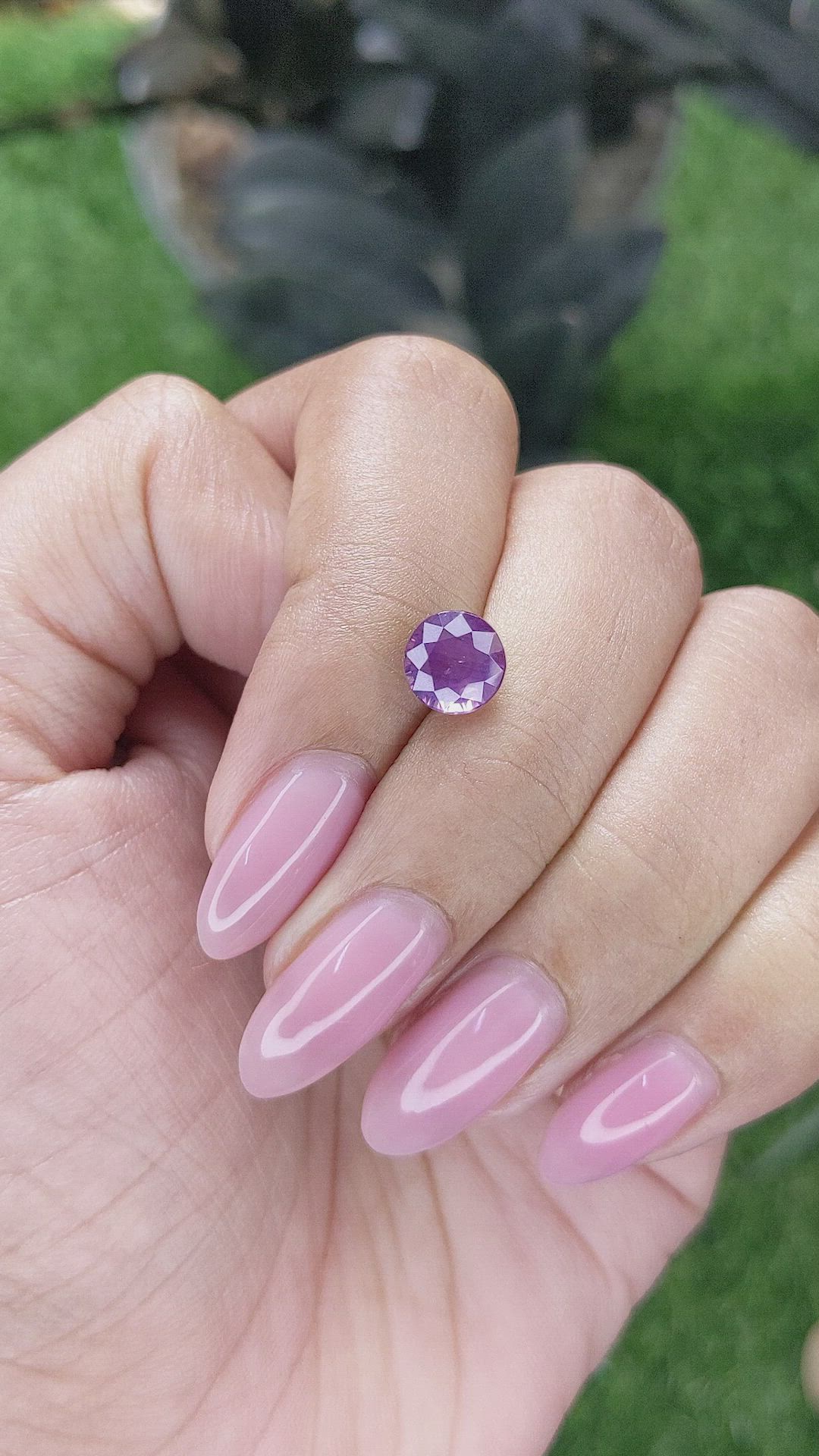 2.14 Ct. Pinkish Purple Sapphire from Tanzania Size Video