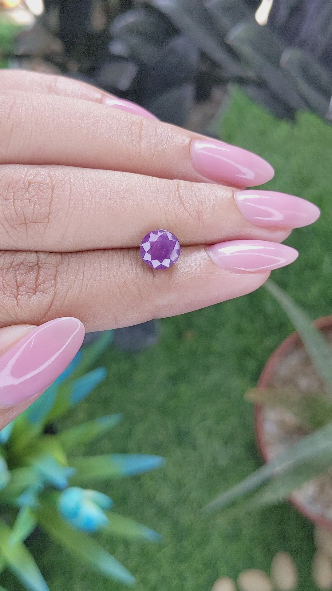 2.14 Ct. Pinkish Purple Sapphire from Tanzania Size Video