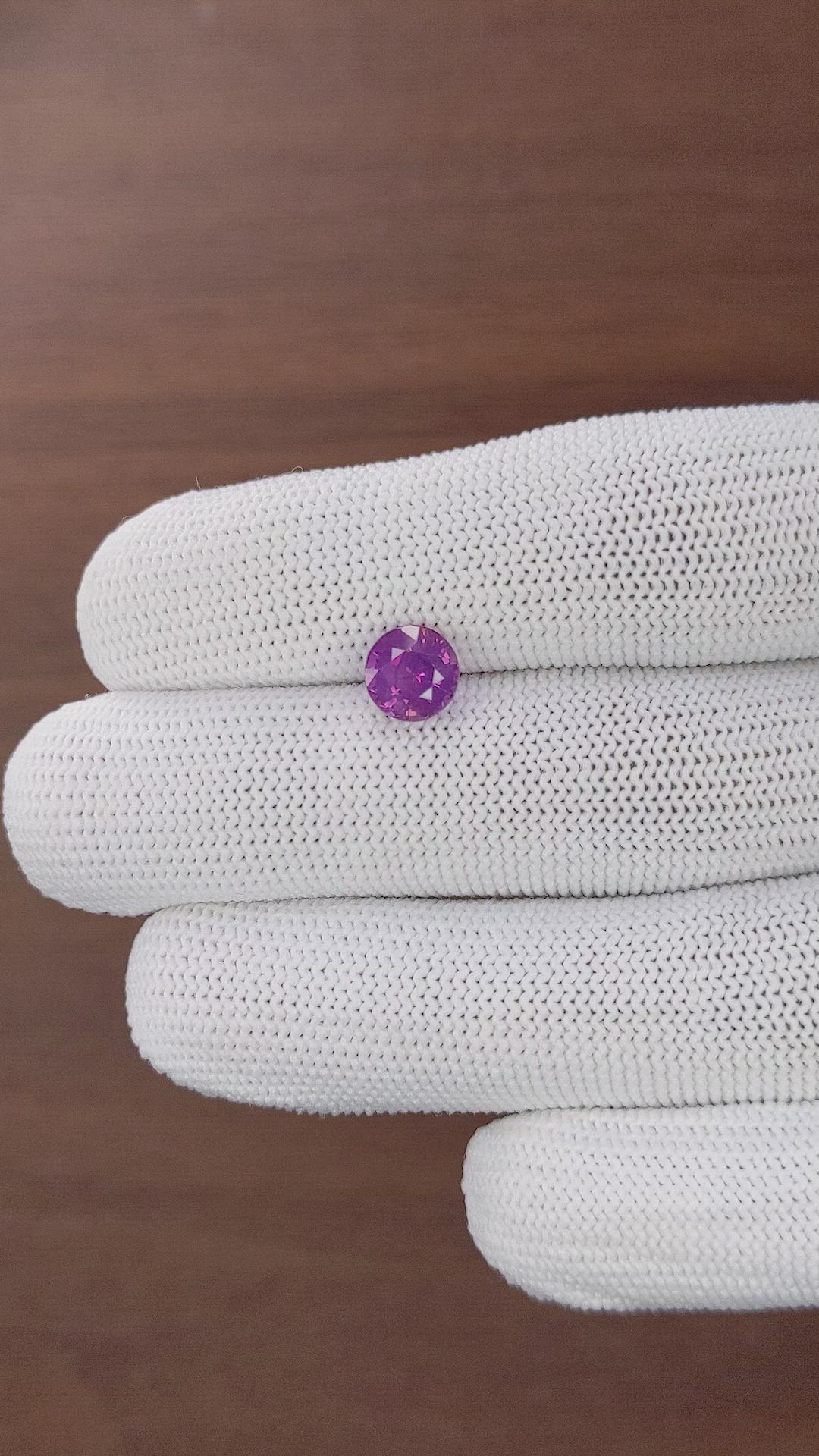 2.14 Ct. Pinkish Purple Sapphire from Tanzania Size Video