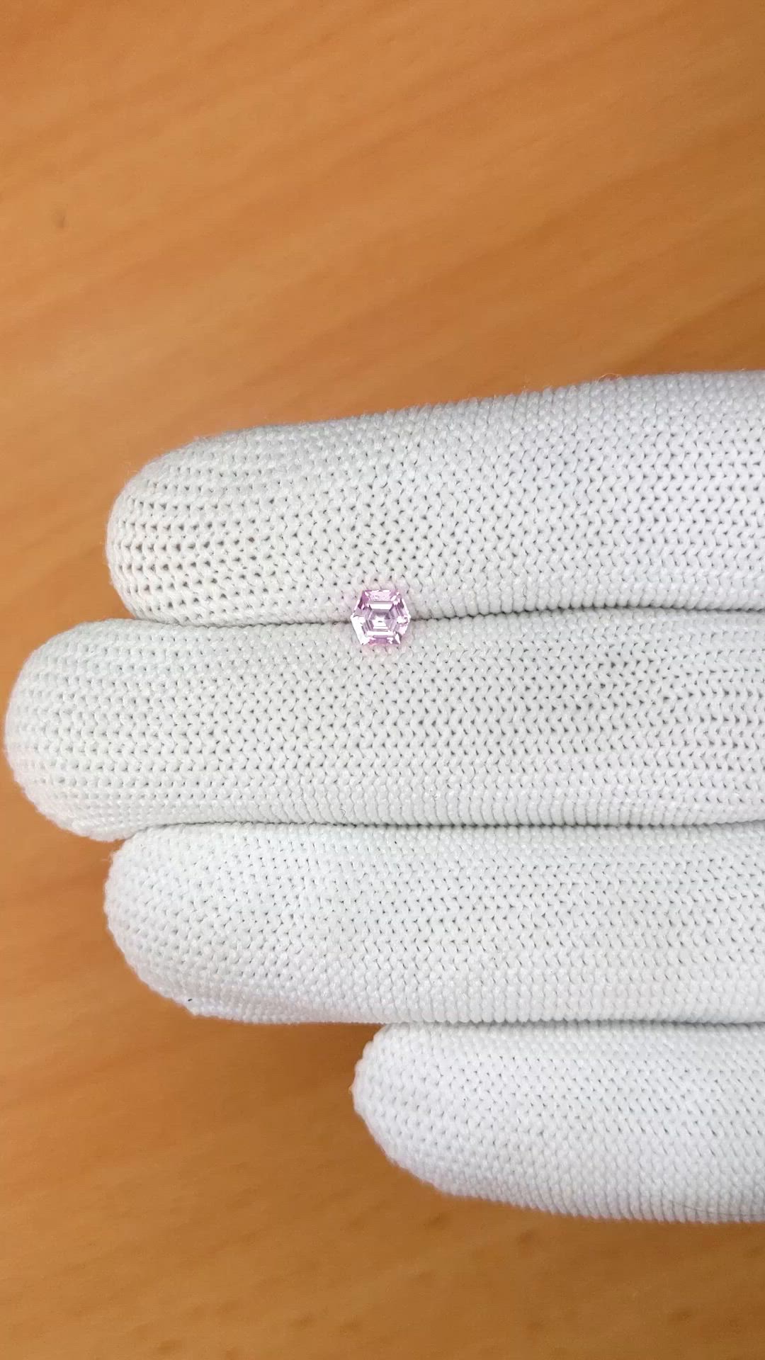 0.45 Ct. Purplish Pink Sapphire from Ceylon (Sri Lanka) Size Video