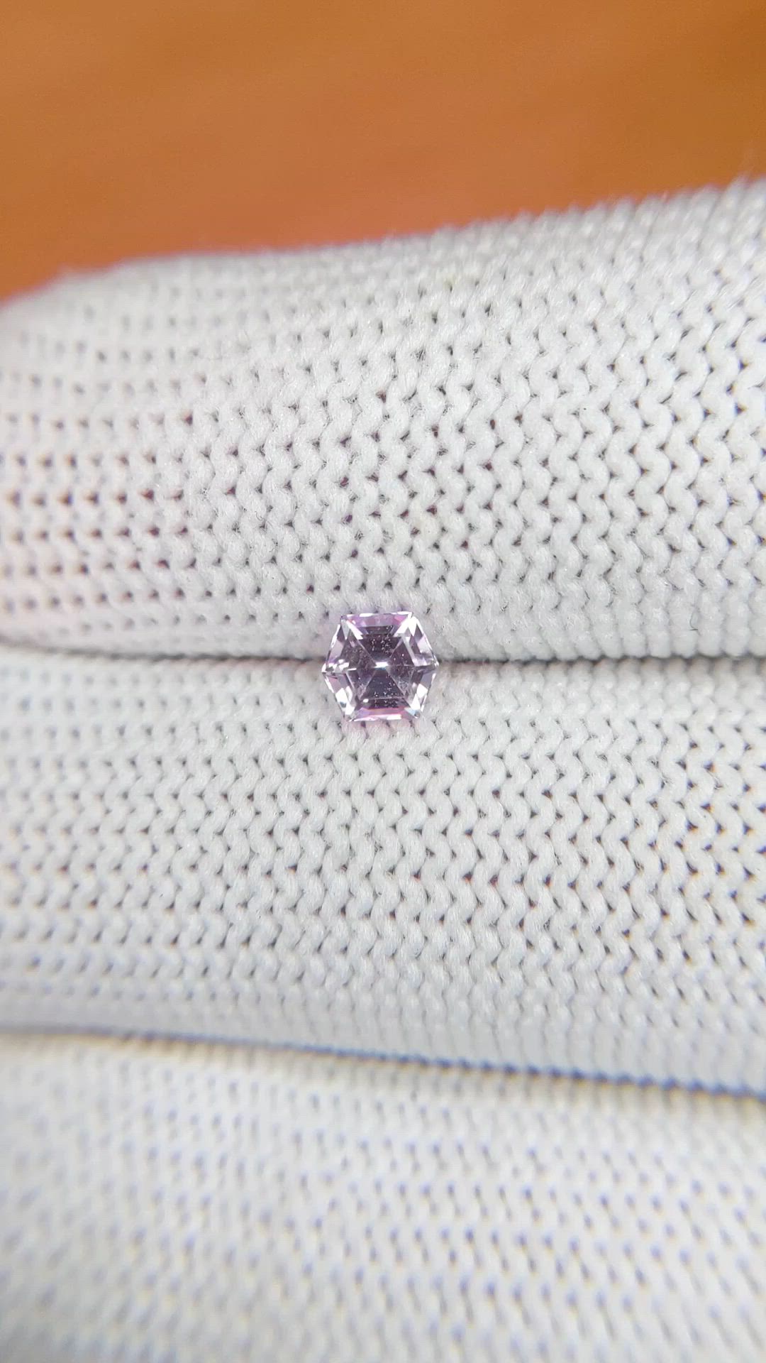 0.45 Ct. Purplish Pink Sapphire from Ceylon (Sri Lanka) Size Video