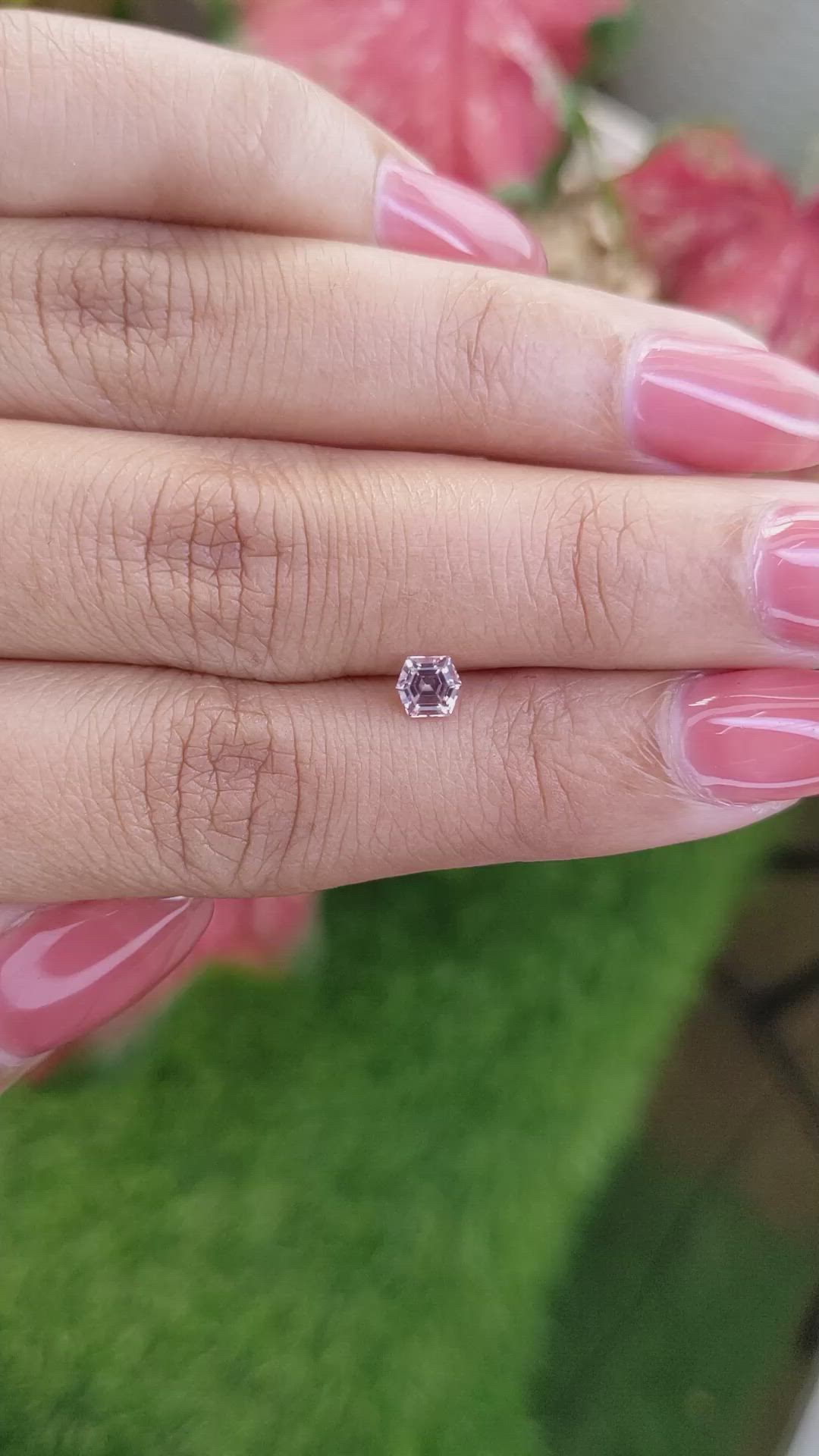 0.45 Ct. Purplish Pink Sapphire from Ceylon (Sri Lanka) Size Video