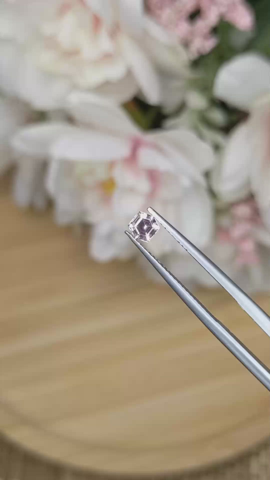 0.45 Ct. Purplish Pink Sapphire from Ceylon (Sri Lanka) Size Video