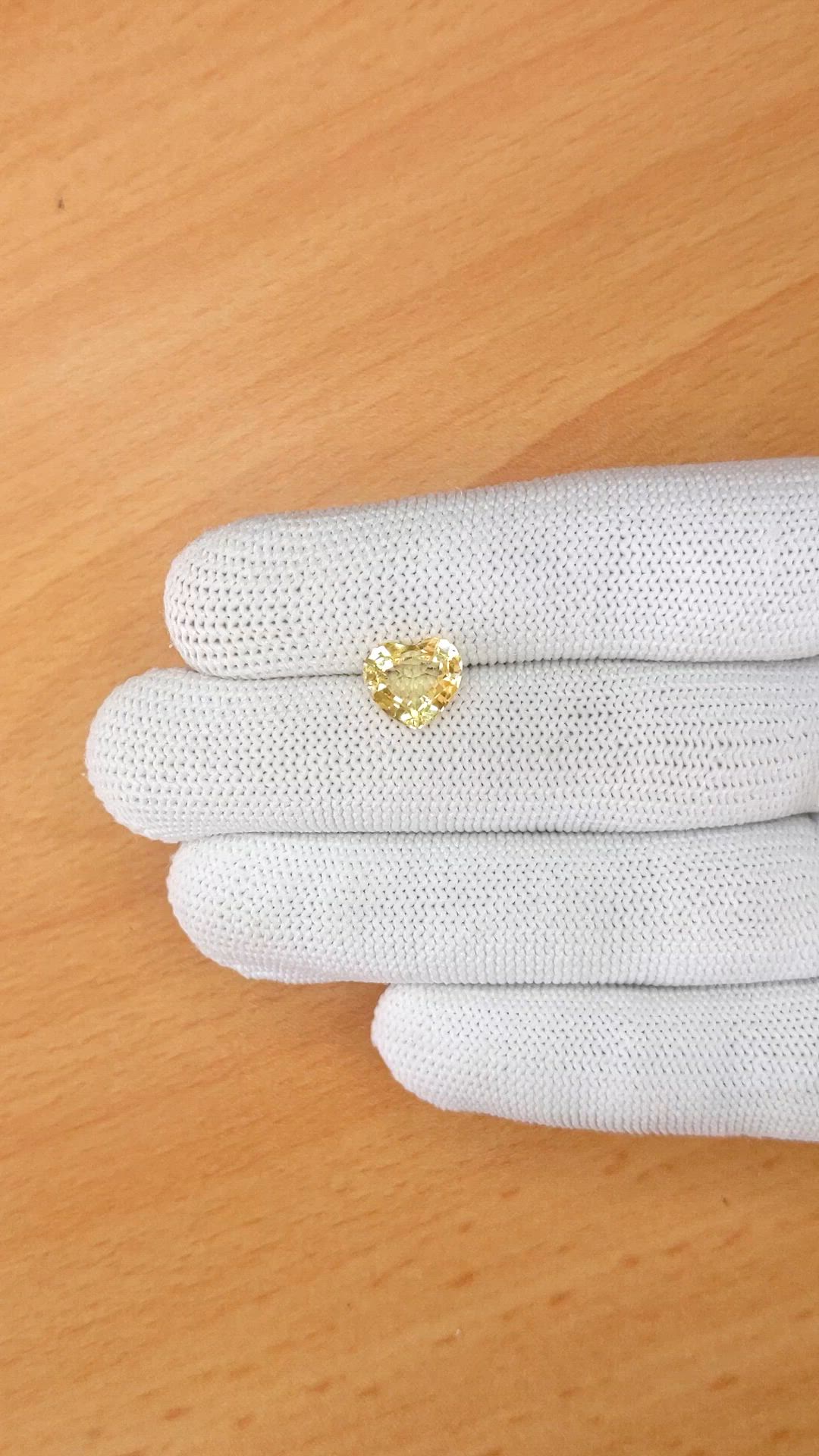 2.46 Ct. Yellow Sapphire from Ceylon (Sri Lanka) Size Video