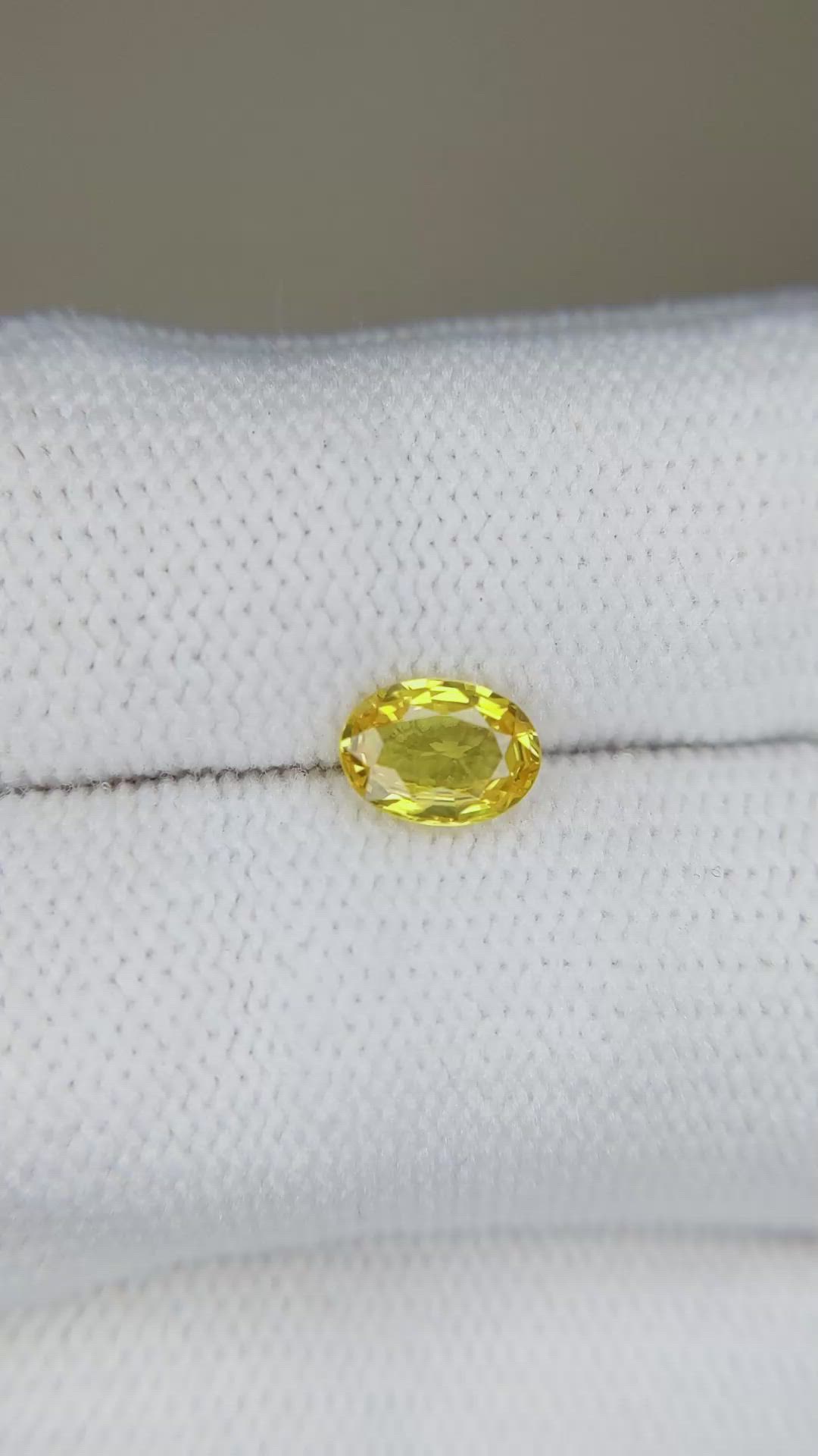 0.86 Ct. Yellow Sapphire from Thailand Size Video