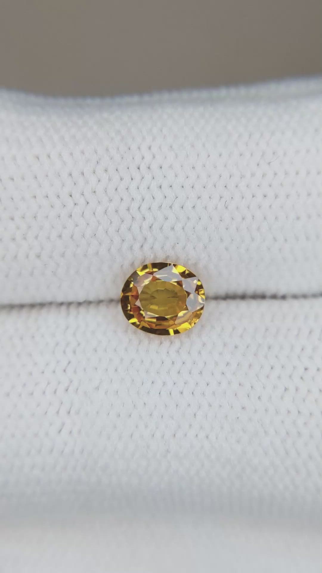 0.85 Ct. Yellow Sapphire from Thailand Size Video