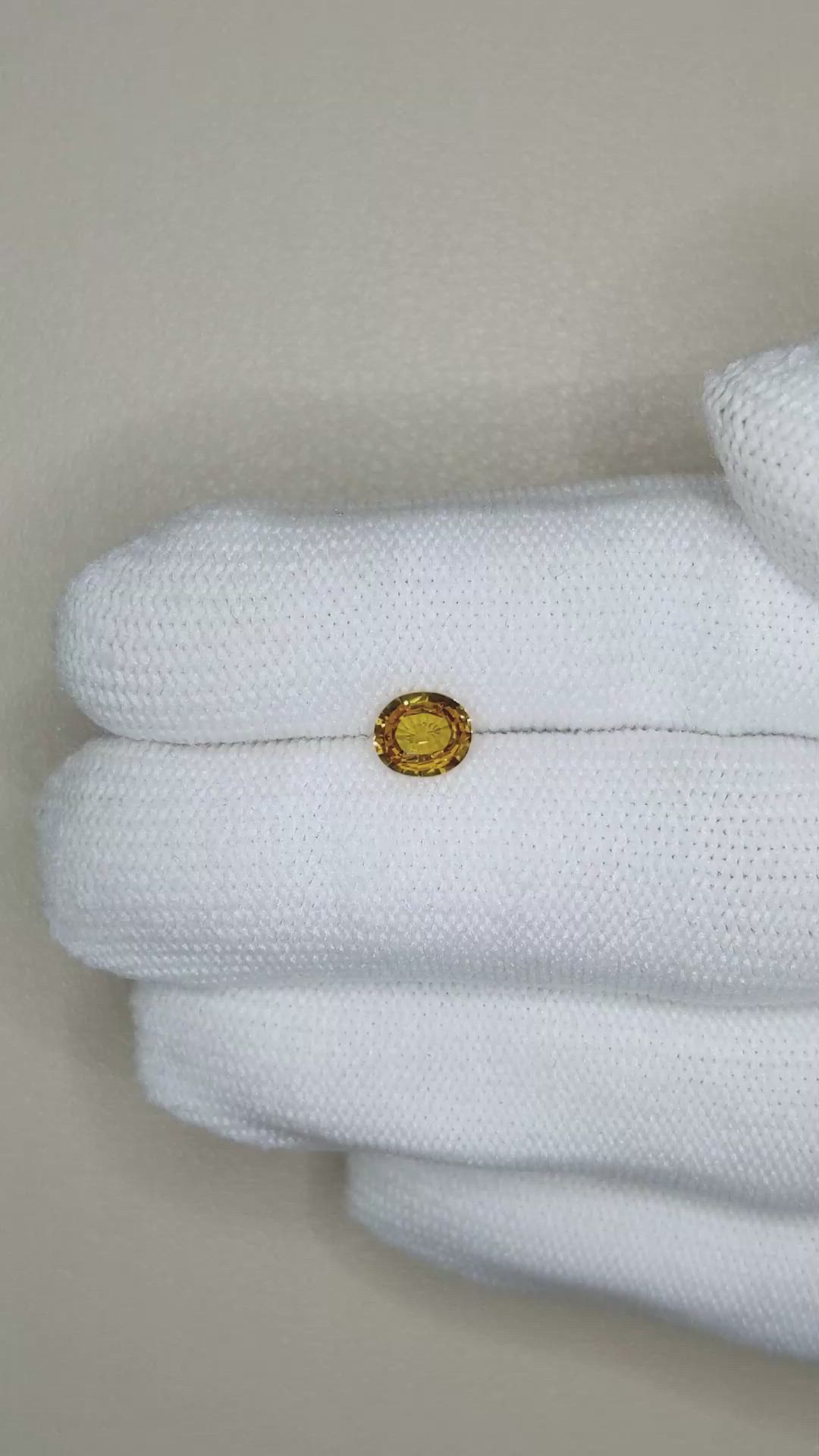 0.85 Ct. Yellow Sapphire from Thailand Size Video