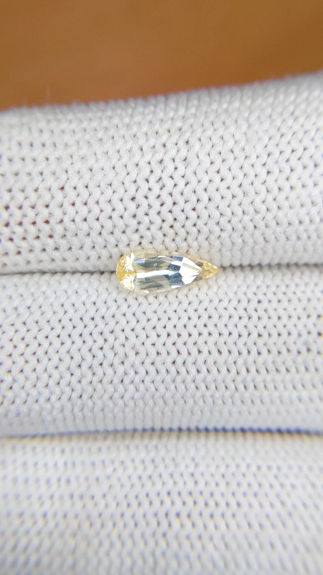 0.88 Ct. Yellow Sapphire from Ceylon (Sri Lanka) Size Video
