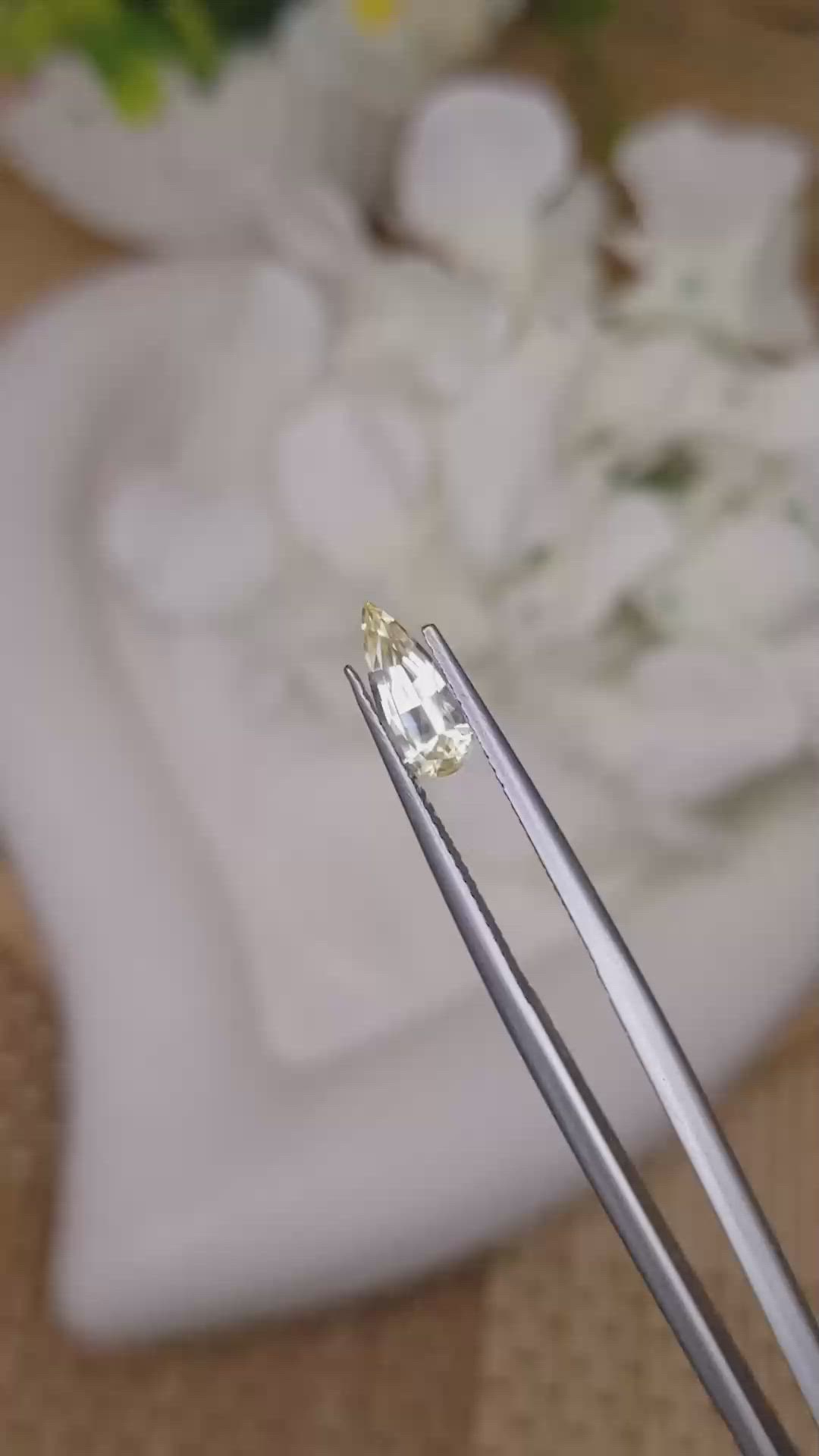 0.88 Ct. Yellow Sapphire from Ceylon (Sri Lanka) Size Video