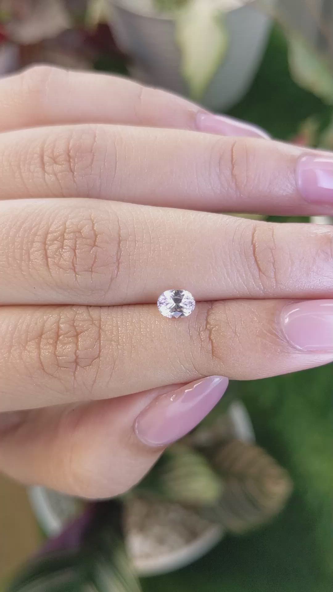 0.84 Ct. Purplish Pink Sapphire from Ceylon (Sri Lanka) Size Video
