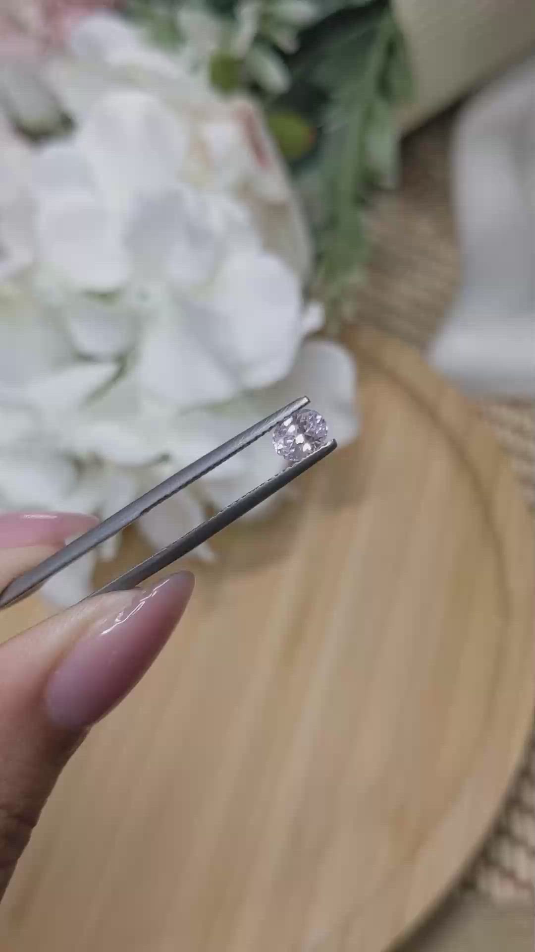 0.84 Ct. Purplish Pink Sapphire from Ceylon (Sri Lanka) Size Video