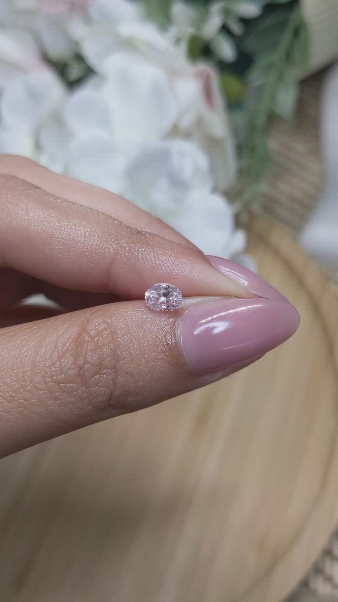 0.84 Ct. Purplish Pink Sapphire from Ceylon (Sri Lanka) Size Video
