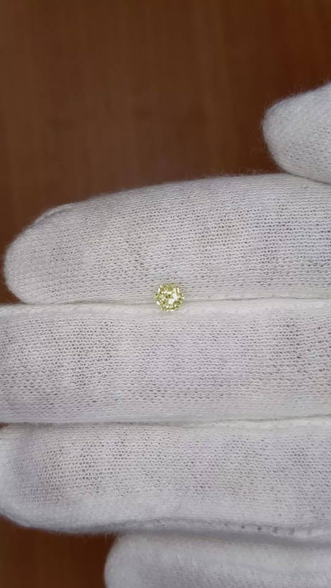 0.29 Ct. Peach Sapphire from Ceylon (Sri Lanka) Size Video