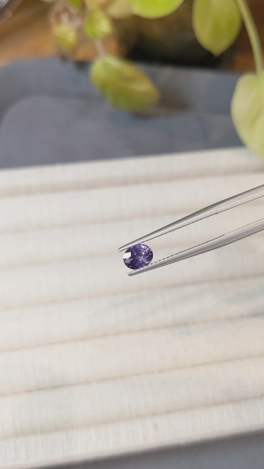 0.63 Ct. Purple Sapphire from Ceylon (Sri Lanka) Size Video