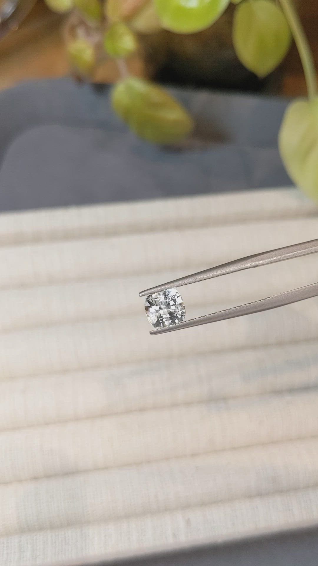 1.49 Ct. White Sapphire from Ceylon (Sri Lanka) Size Video