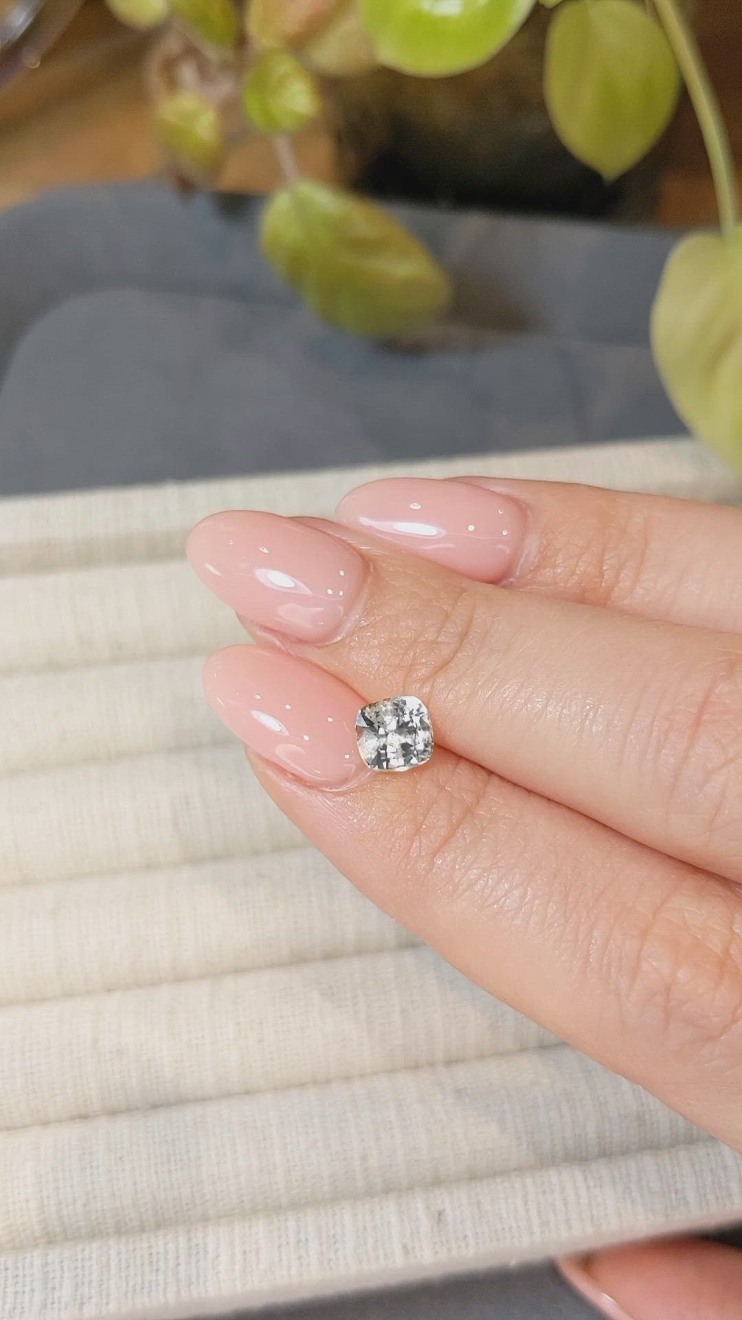1.49 Ct. White Sapphire from Ceylon (Sri Lanka) Size Video